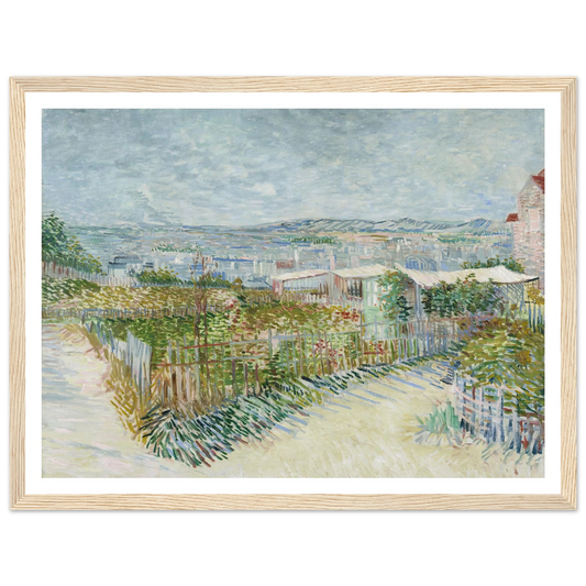 Montmartre; behind the Moulin de la Galette (1887) Art Print | Vincent van Gogh-Quipham Collections