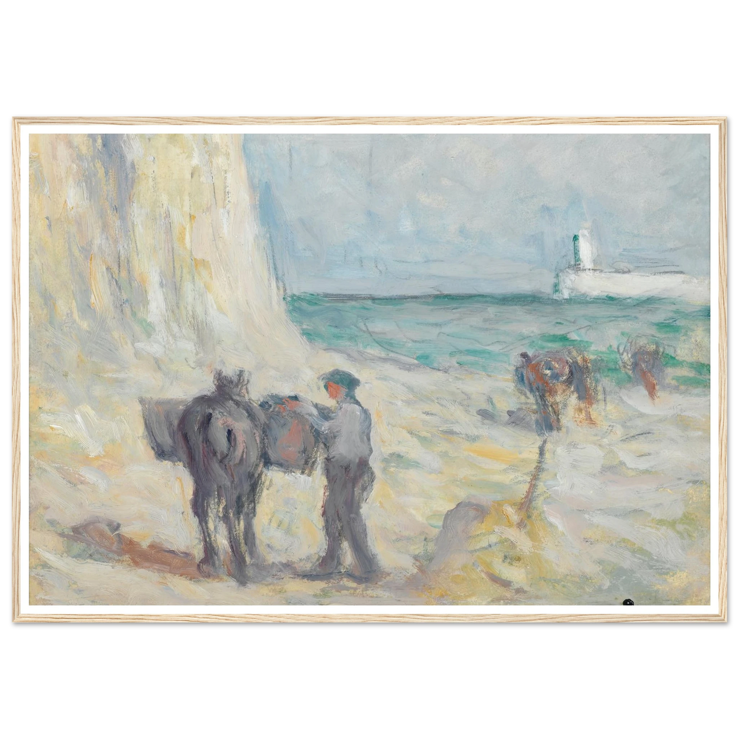 Le Tréport, le Ramassaage du Varech (1935) Art Print | Maximilien Luce-Quipham Collections
