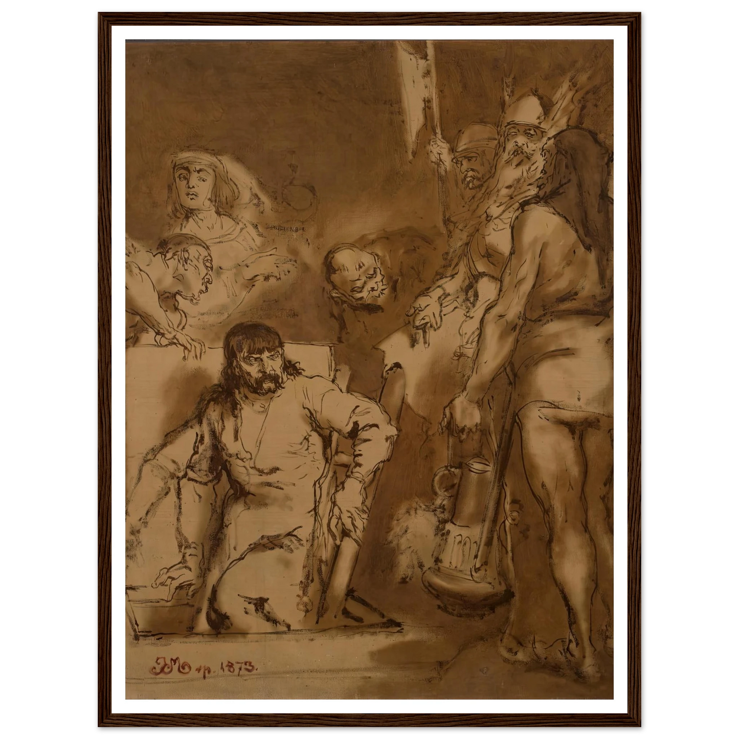 Maćko Borkowic, sketch (1873) Art Print | Jan Matejko-Quipham Collections