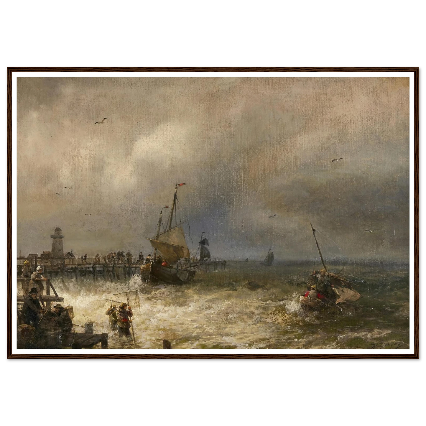 The Return from Fishing Art Print | Hermann Ottomar Herzog-Quipham Collections