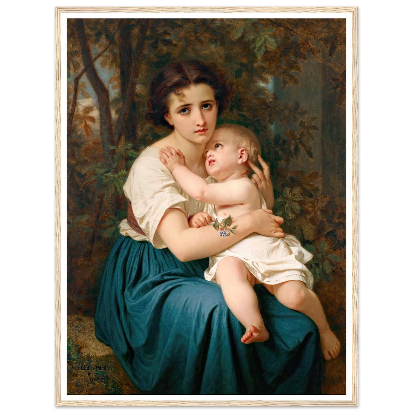 Thoughts of the Future (1864) Art Print | Hugues Merle-Quipham Collections