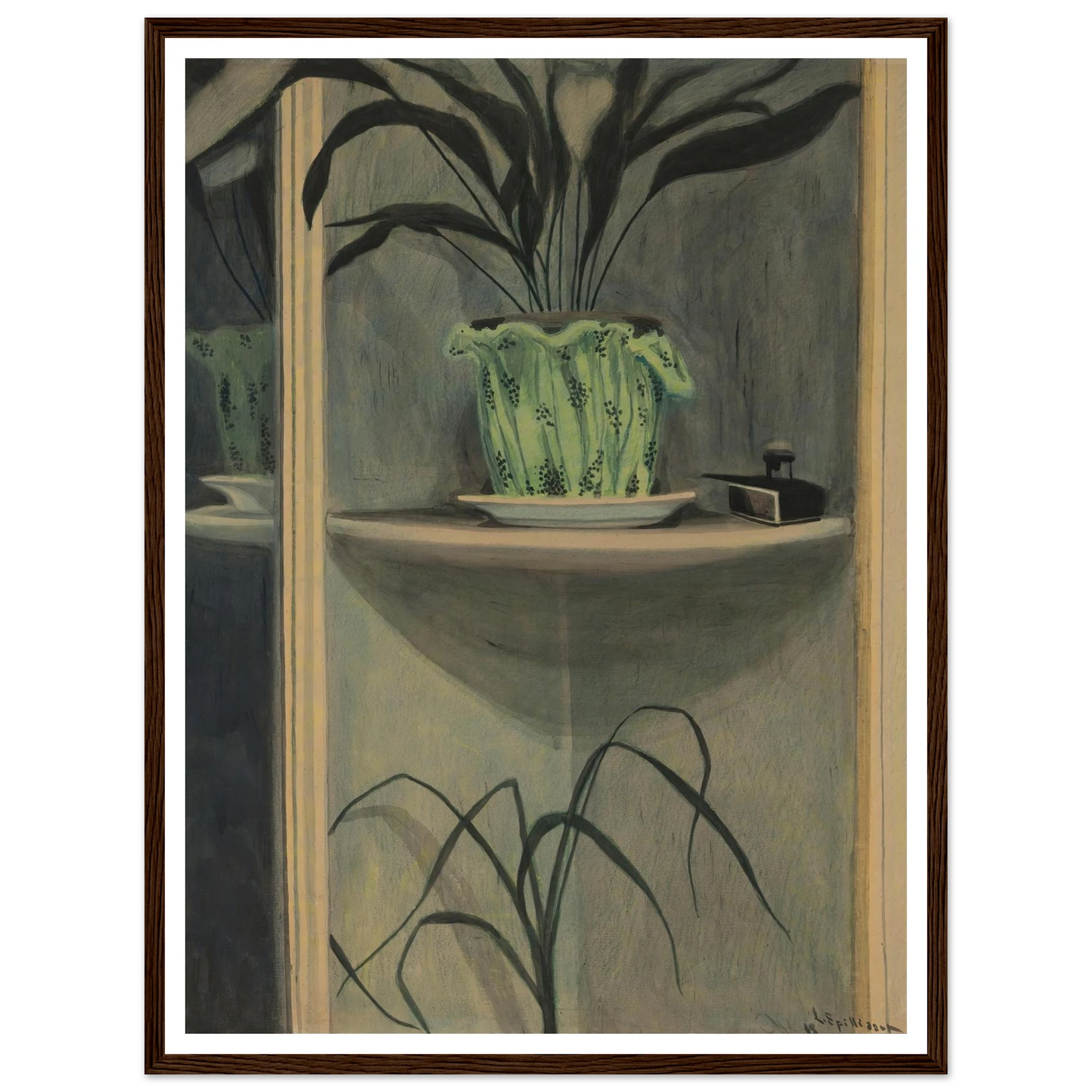 Planten, inktpot en spiegel (1908) Art Print | Leon Spilliaert-Quipham Collections