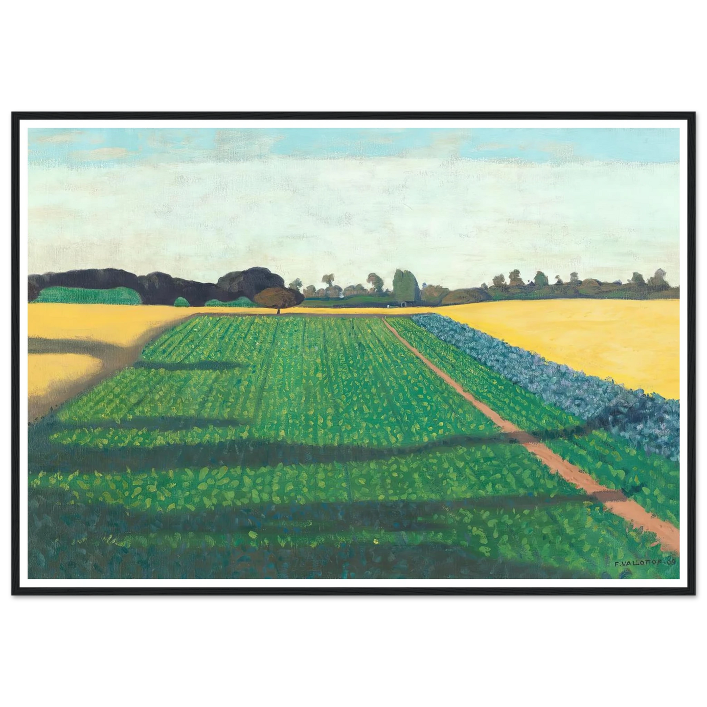 The Fields, Plateau Of Red Cross (1914) Art Print | Felix Vallotton-Quipham Collections