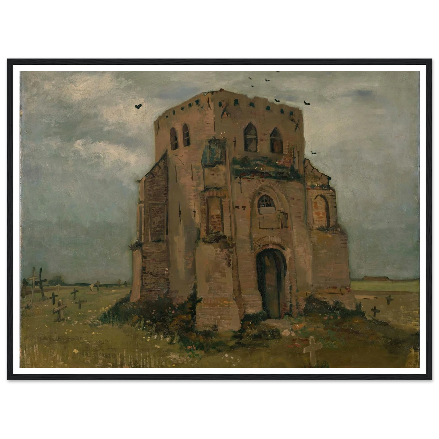 The old church tower at Nuenen (`The peasants’ churchyard’) (1885) Art Print | Vincent van Gogh-Quipham Collections