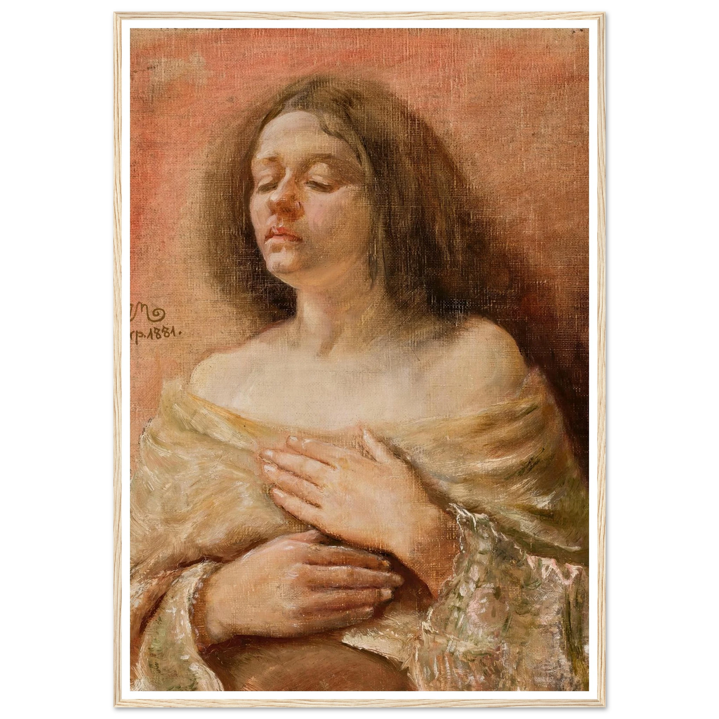 Portrait study of a woman (1881) Art Print | Jan Matejko-Quipham Collections