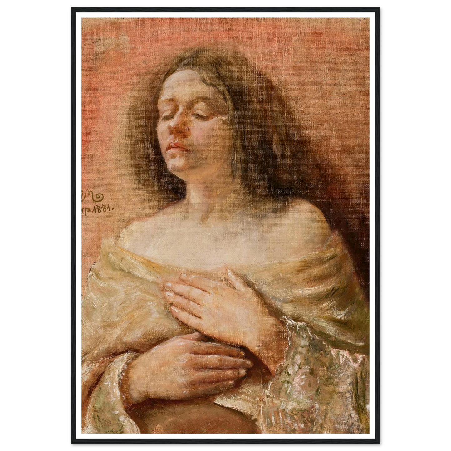 Portrait study of a woman (1881) Art Print | Jan Matejko-Quipham Collections