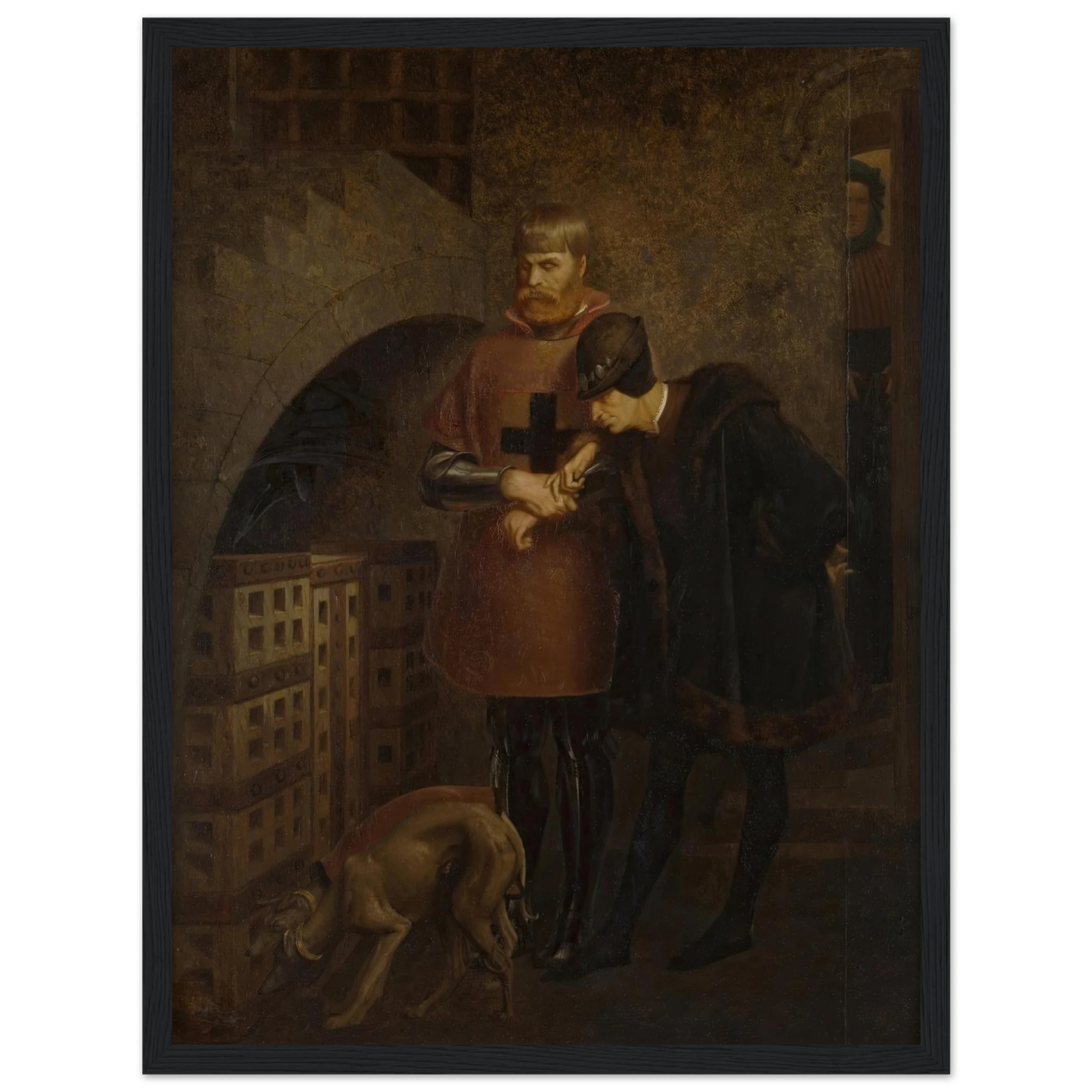 Louis XI of France visiting Cardinal Balue in his iron cage (1883) Art Print | Jean Leon Gerome-Quipham Collections