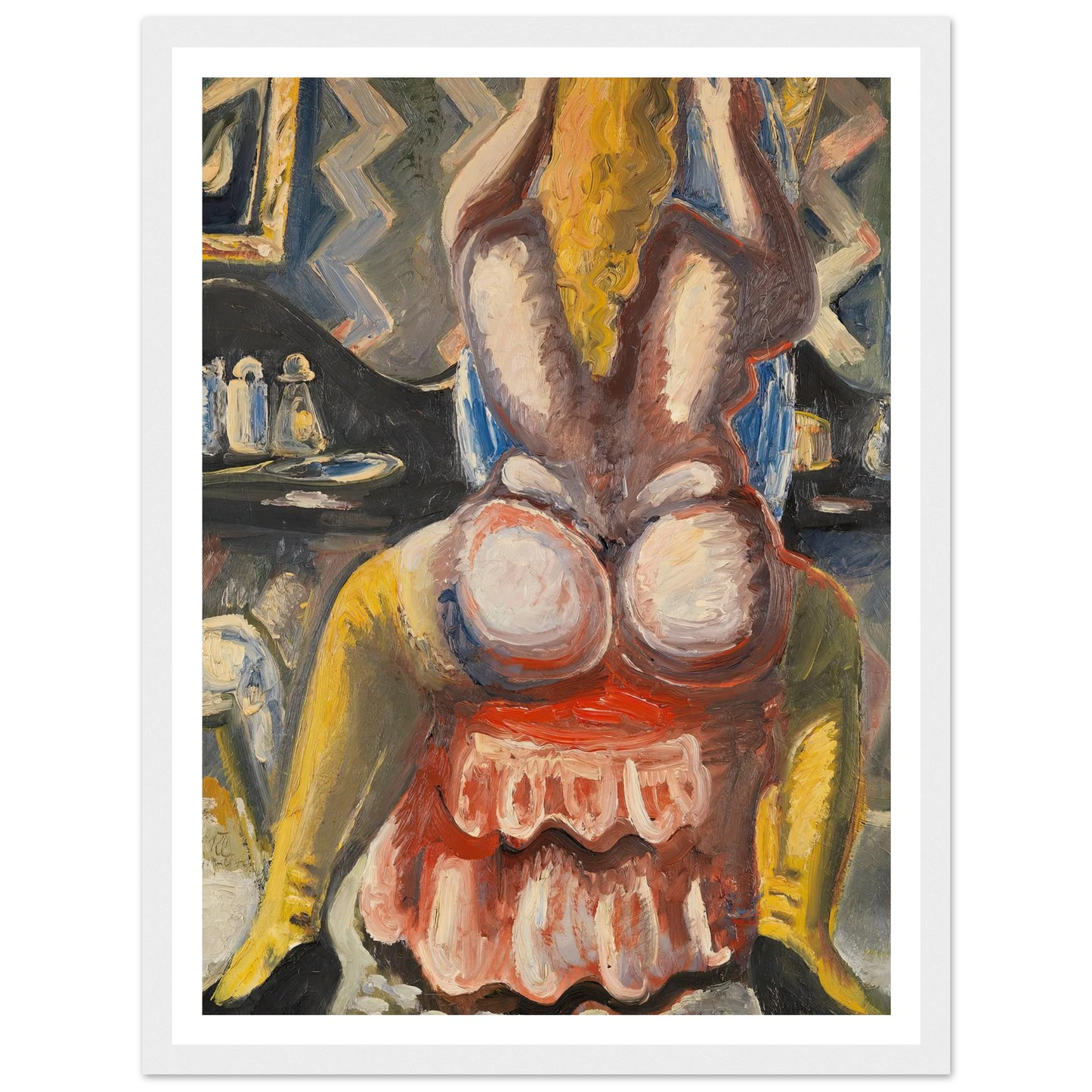 Akt auf rotem Sessel. Rückenakt auf rotem Sessel (1949) Art Print | Paul Kleinschmidt-Quipham Collections