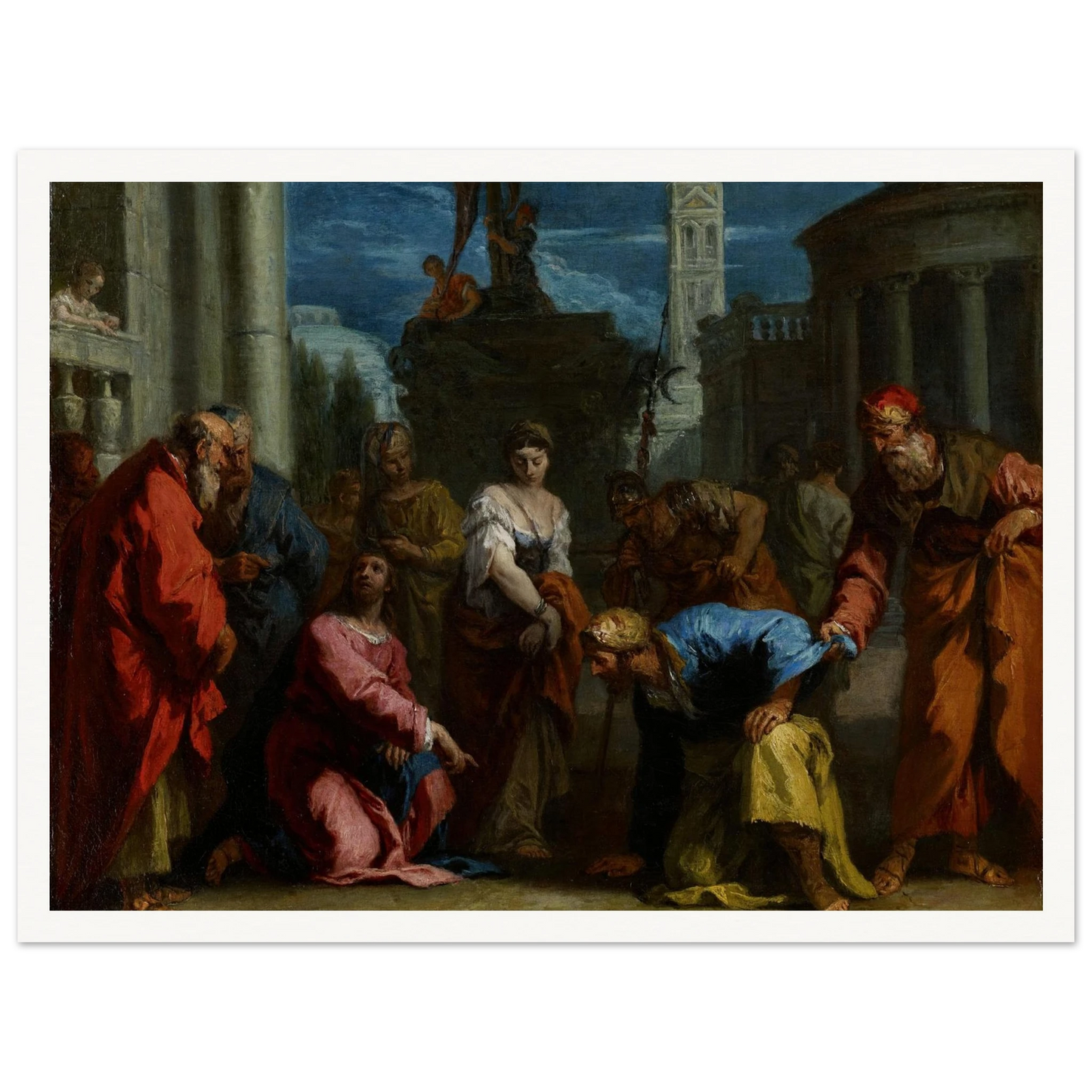 Christ and the Woman Taken in Adultery (1720s) Art Print | Sebastiano Ricci-Quipham Collections