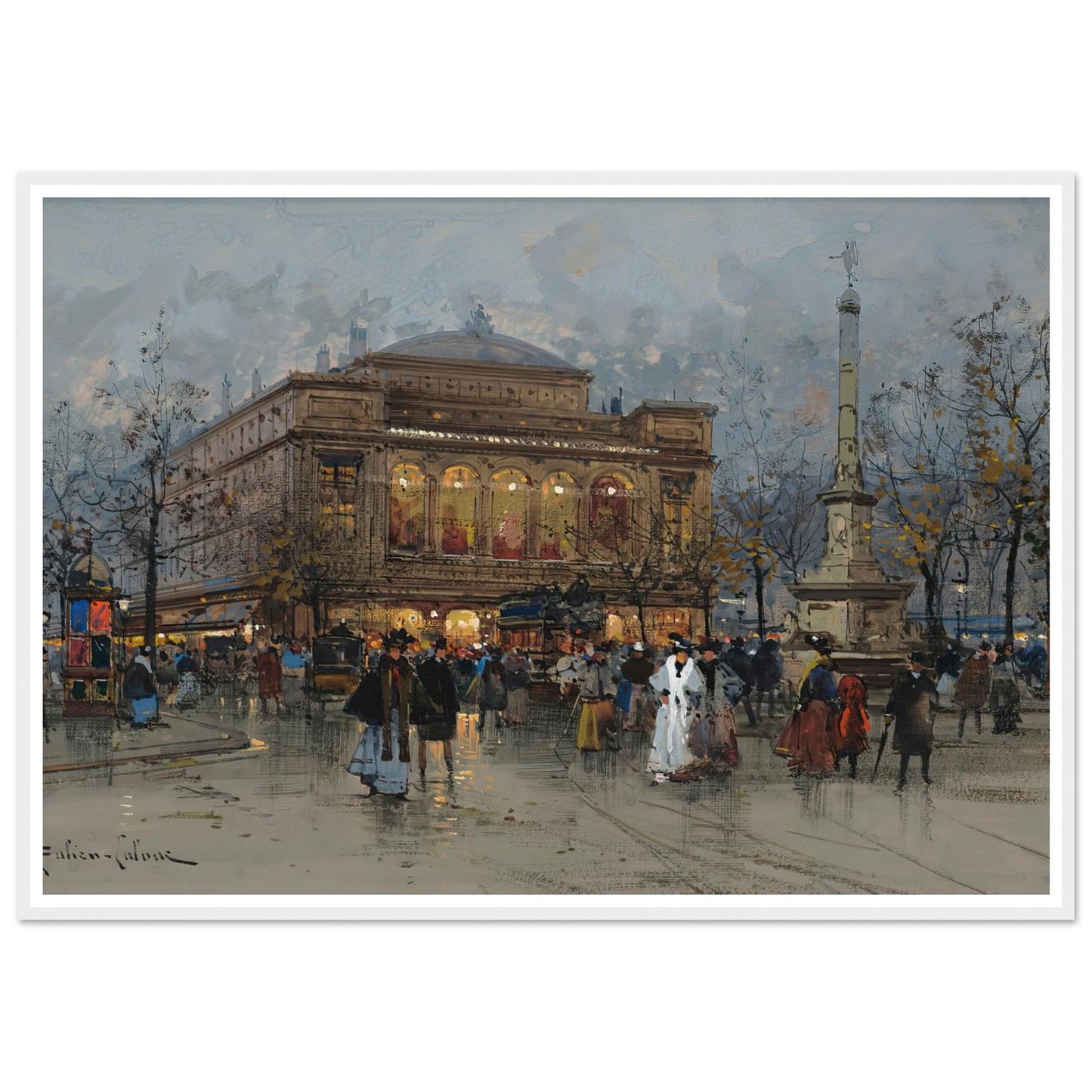 Le Théâtre du Châtelet, Paris Art Print | Eugene Galien Laloue-Quipham Collections