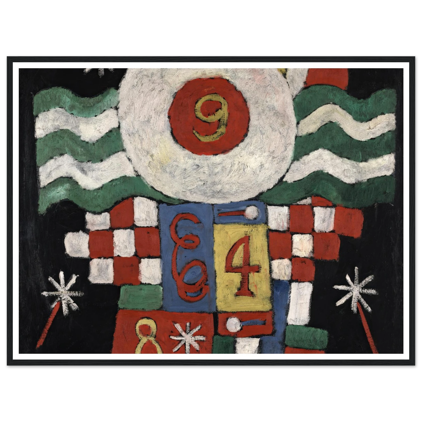 Collection of Numbers, Designs and Letters Seen by Me at the Beginning of the War in Berlin–Military in Nature (ca. 1915) Art Print | Marsden Hartley-Quipham Collections