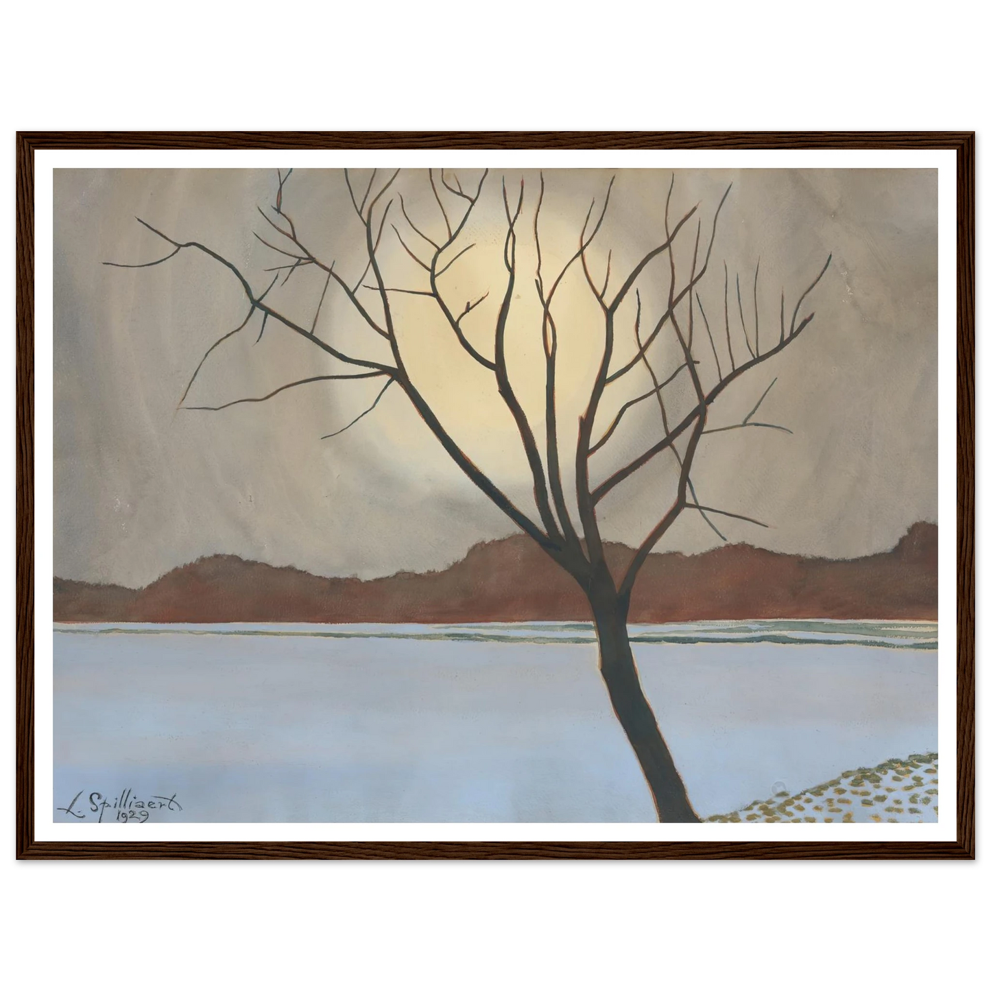 Landschap met boom op het voorplan (from 1929 until 1930) Art Print | Leon Spilliaert-Quipham Collections