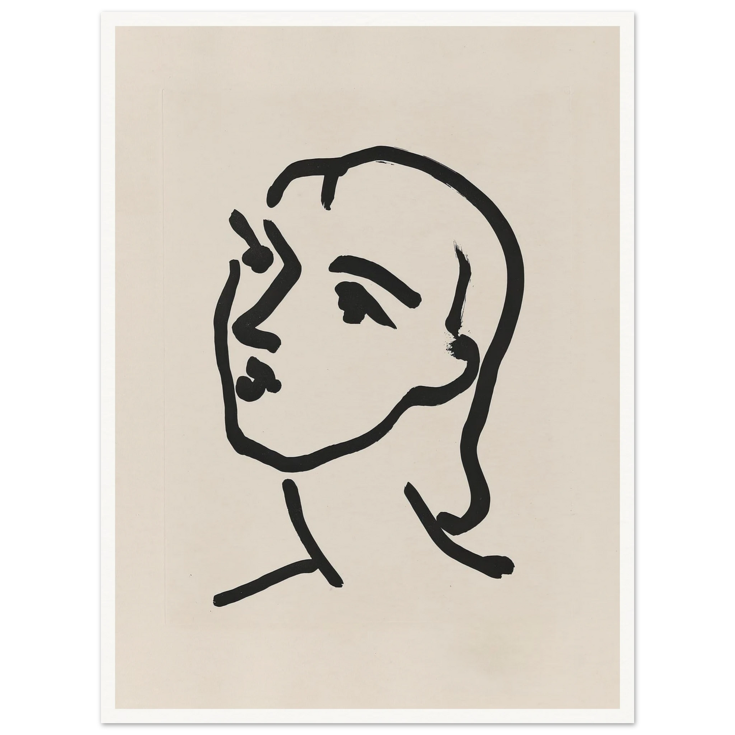 Nadia aux cheveux lisses (1948) Art Print | Henri Matisse-Quipham Collections