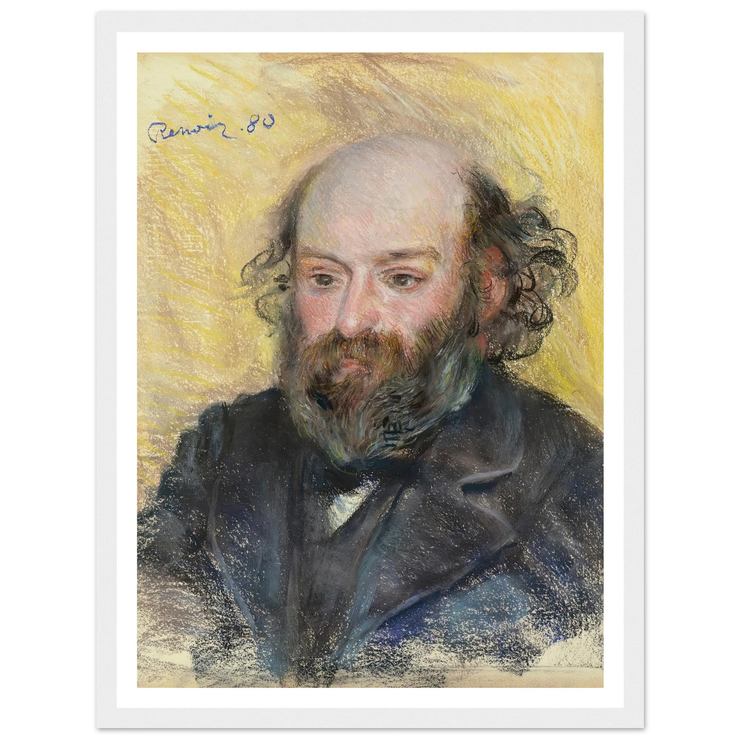 Portrait de Cézanne (1880) Art Print | Pierre Auguste Renoir-Quipham Collections