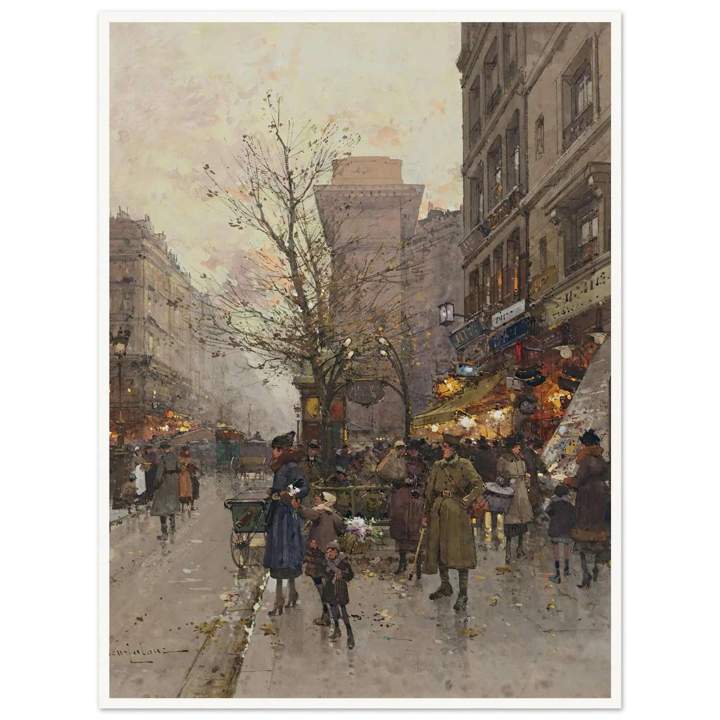 La Porte Saint Denis, Paris Art Print | Eugene Galien Laloue-Quipham Collections
