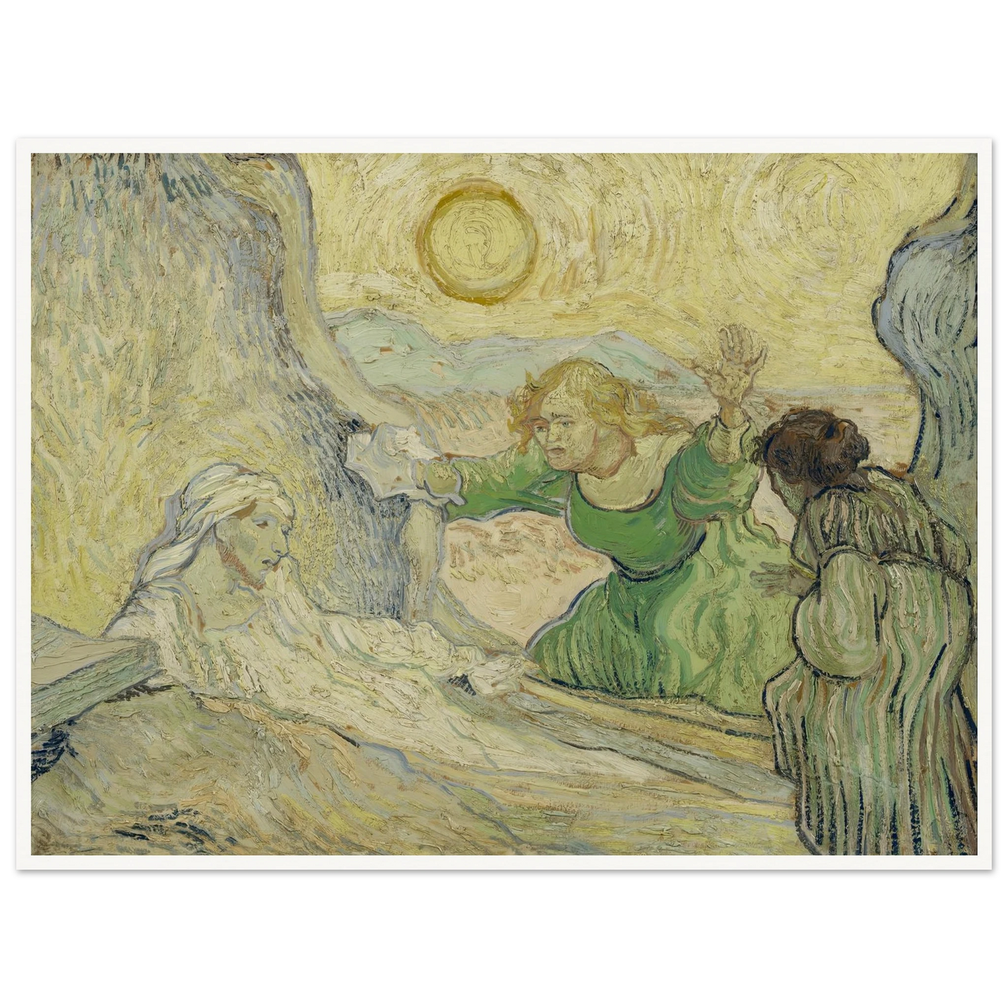 The raising of Lazarus (after Rembrandt) Art Print | Vincent van Gogh-Quipham Collections