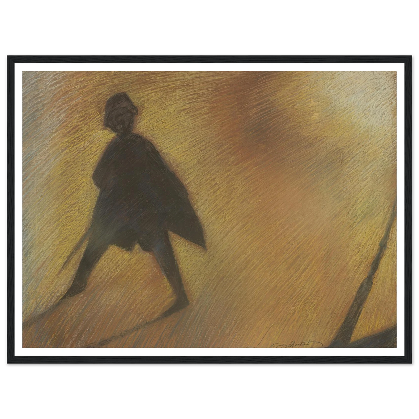 Het einde van een mooie dag – Figuur in tegenlicht (1912) Art Print | Leon Spilliaert-Quipham Collections
