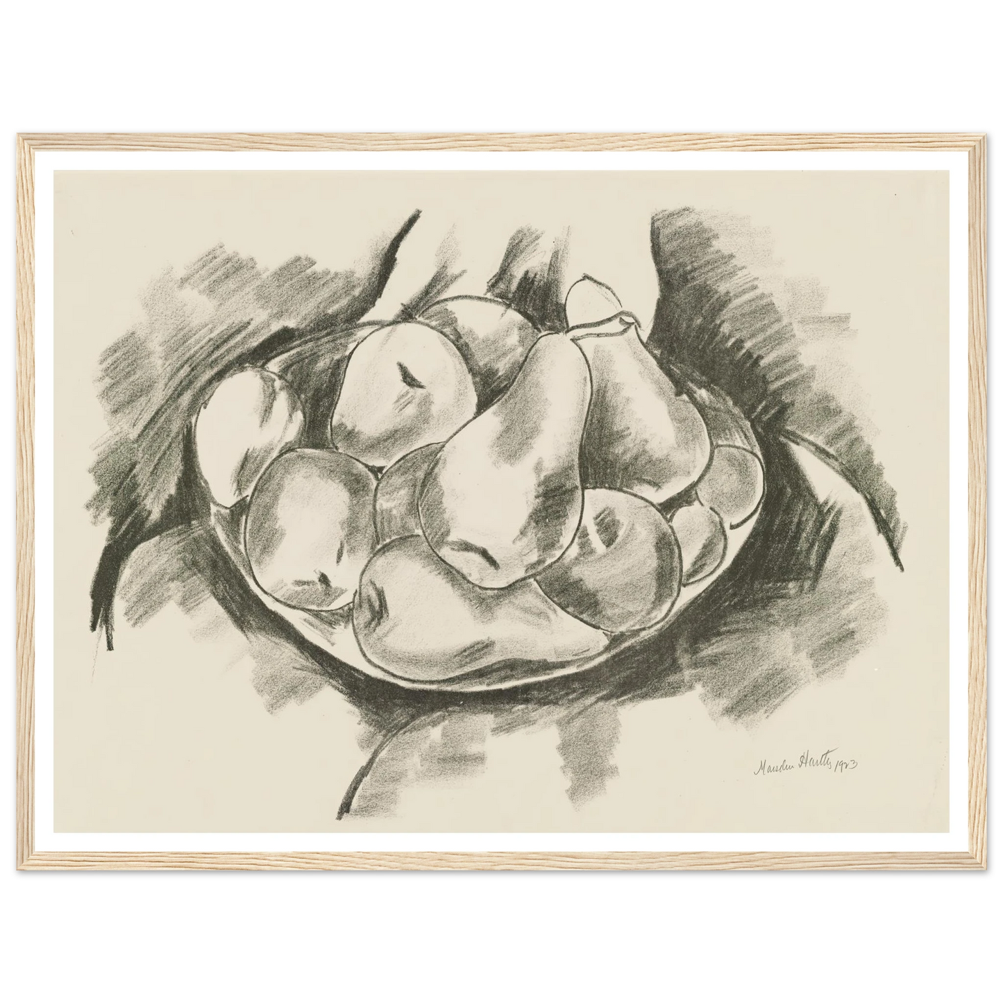 Dish of Apples and Pears (1923) Art Print | Marsden Hartley-Quipham Collections