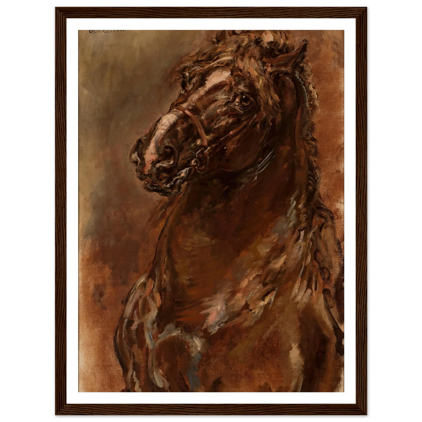 Study of horse’s head for “The Maid of Orléans” (1886) Art Print | Jan Matejko-Quipham Collections