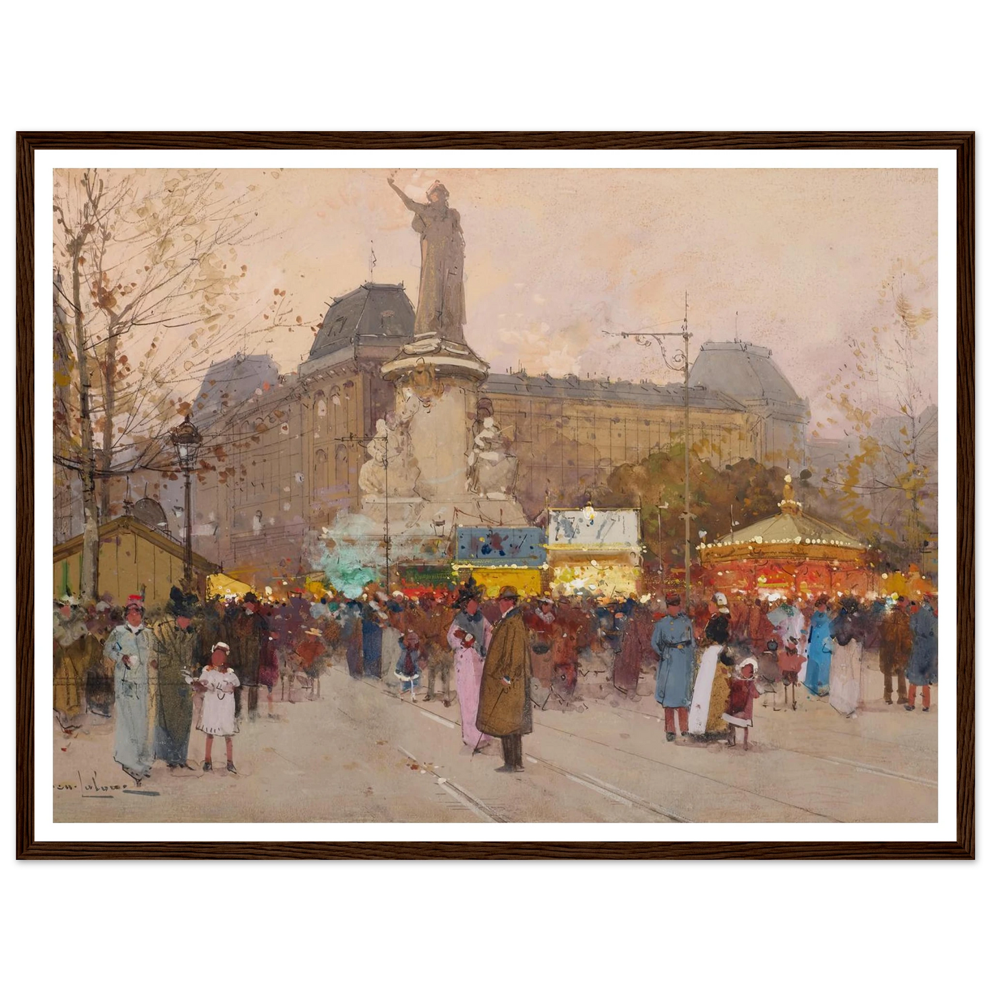 La Place du Republic, Paris Art Print | Eugene Galien Laloue-Quipham Collections