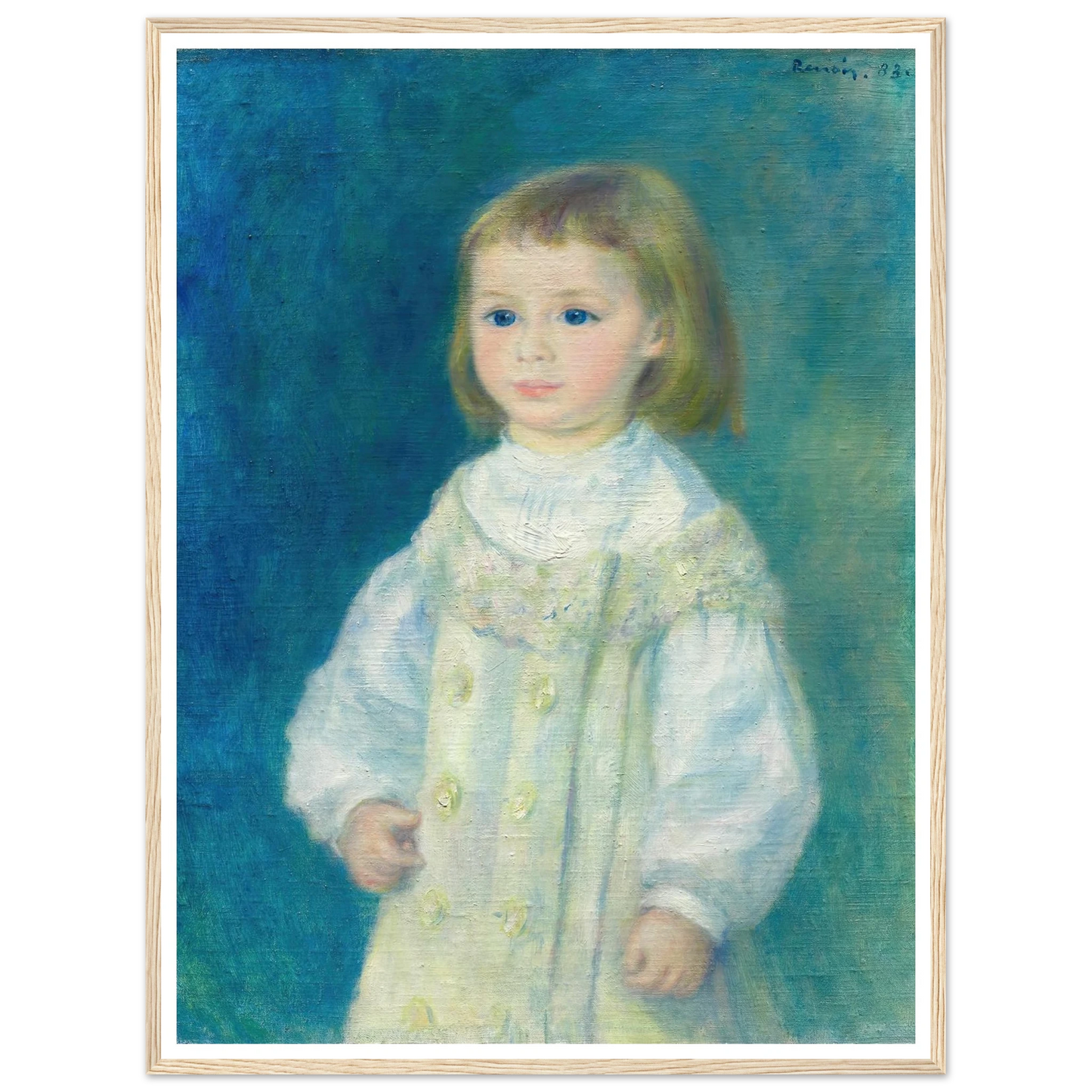 Lucie Berard (Child in White) (1883) Art Print | Pierre Auguste Renoir-Quipham Collections