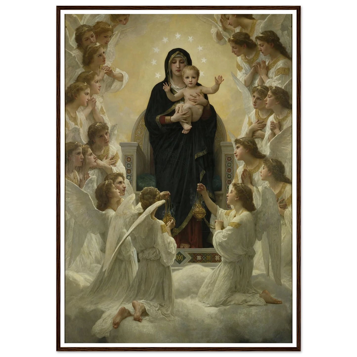 La Vierge aux anges (1900) Art Print | William Bouguereau-Quipham Collections