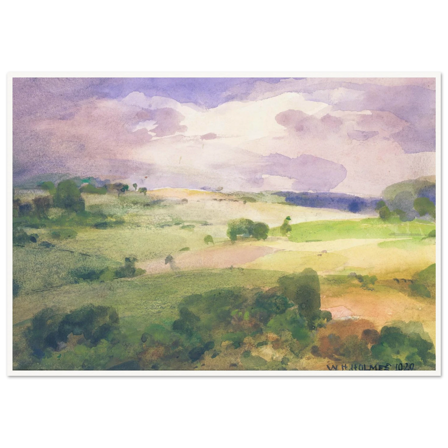 The Maryland Fields (1929) Art Print | William Henry Holmes-Quipham Collections