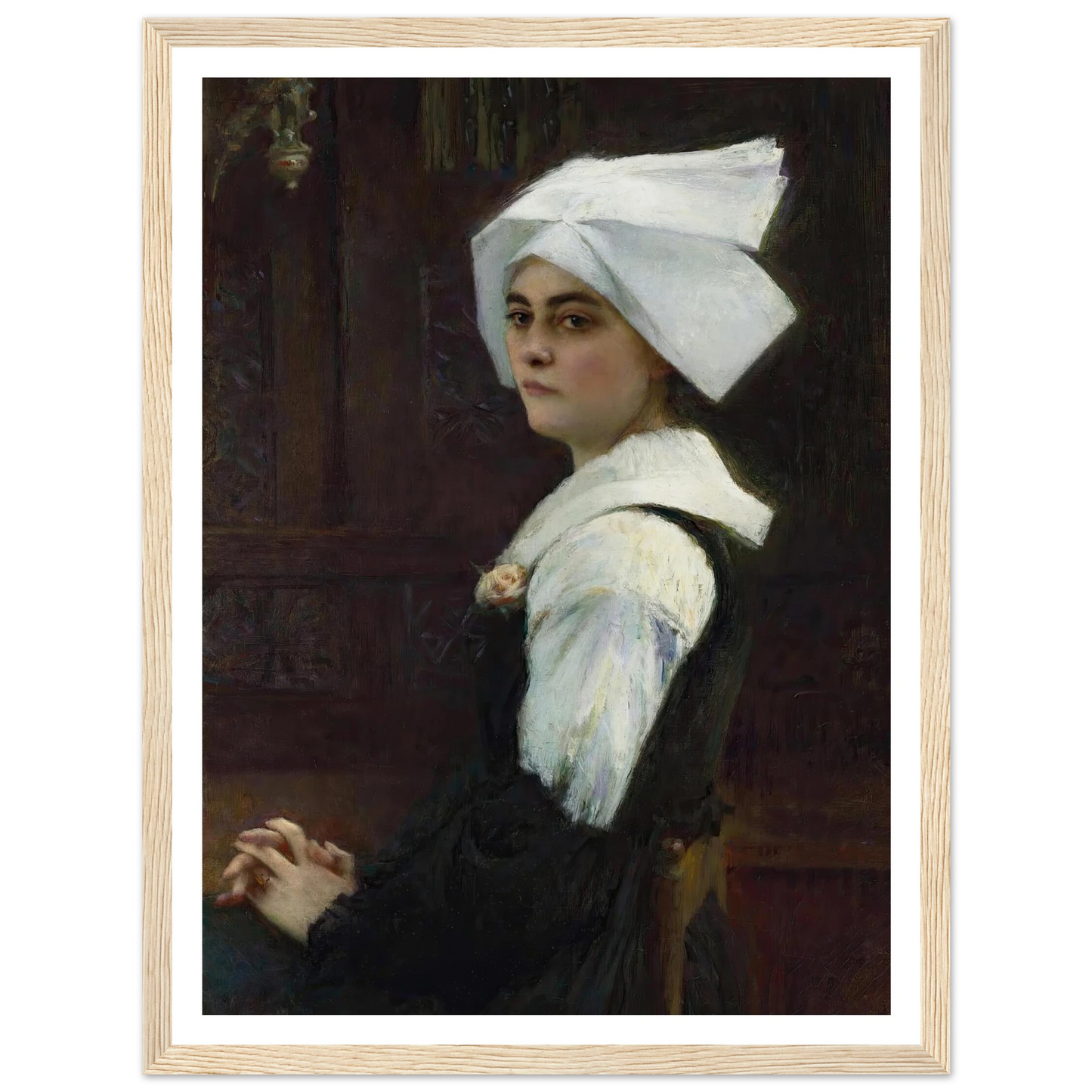 Breton Girl Art Print | Pascal Adolphe Jean Dagnan Bouveret-Quipham Collections