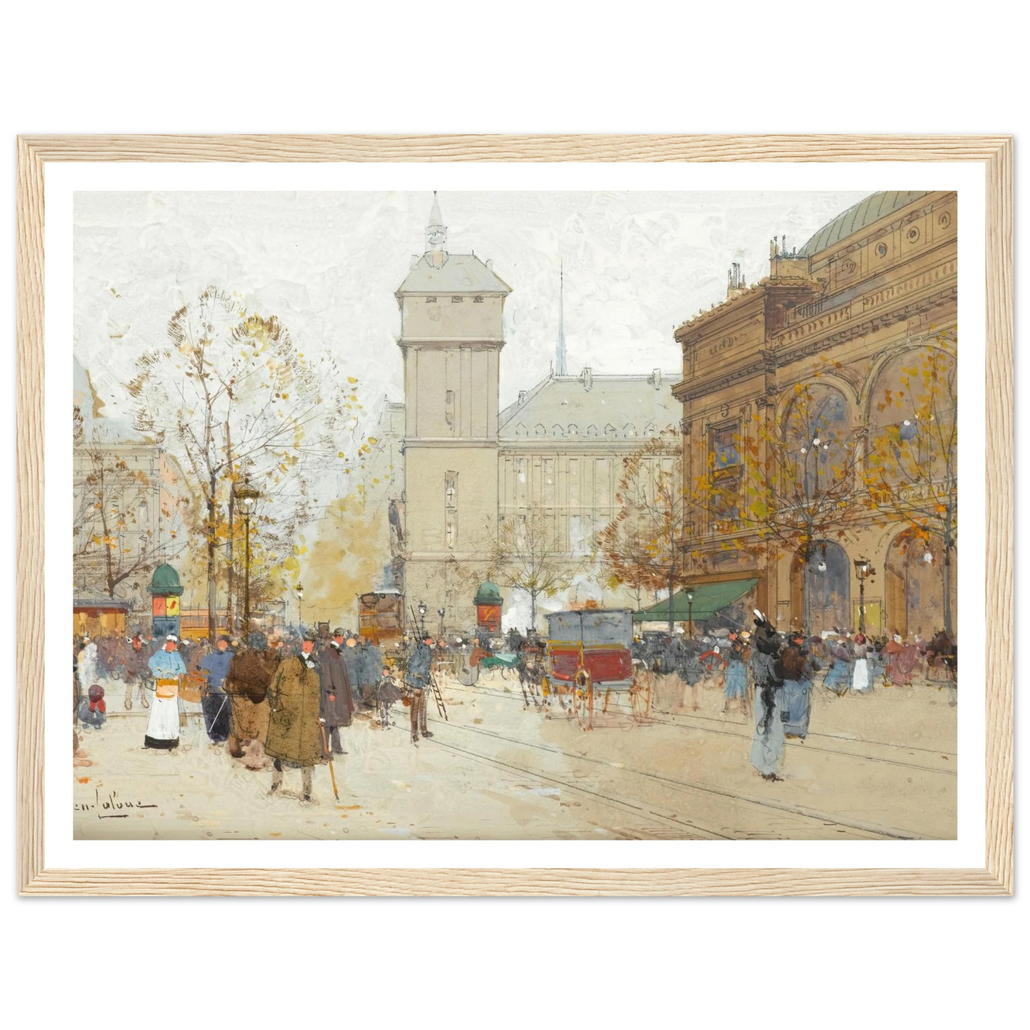 La Place Du Chatelet Art Print | Eugene Galien Laloue-Quipham Collections