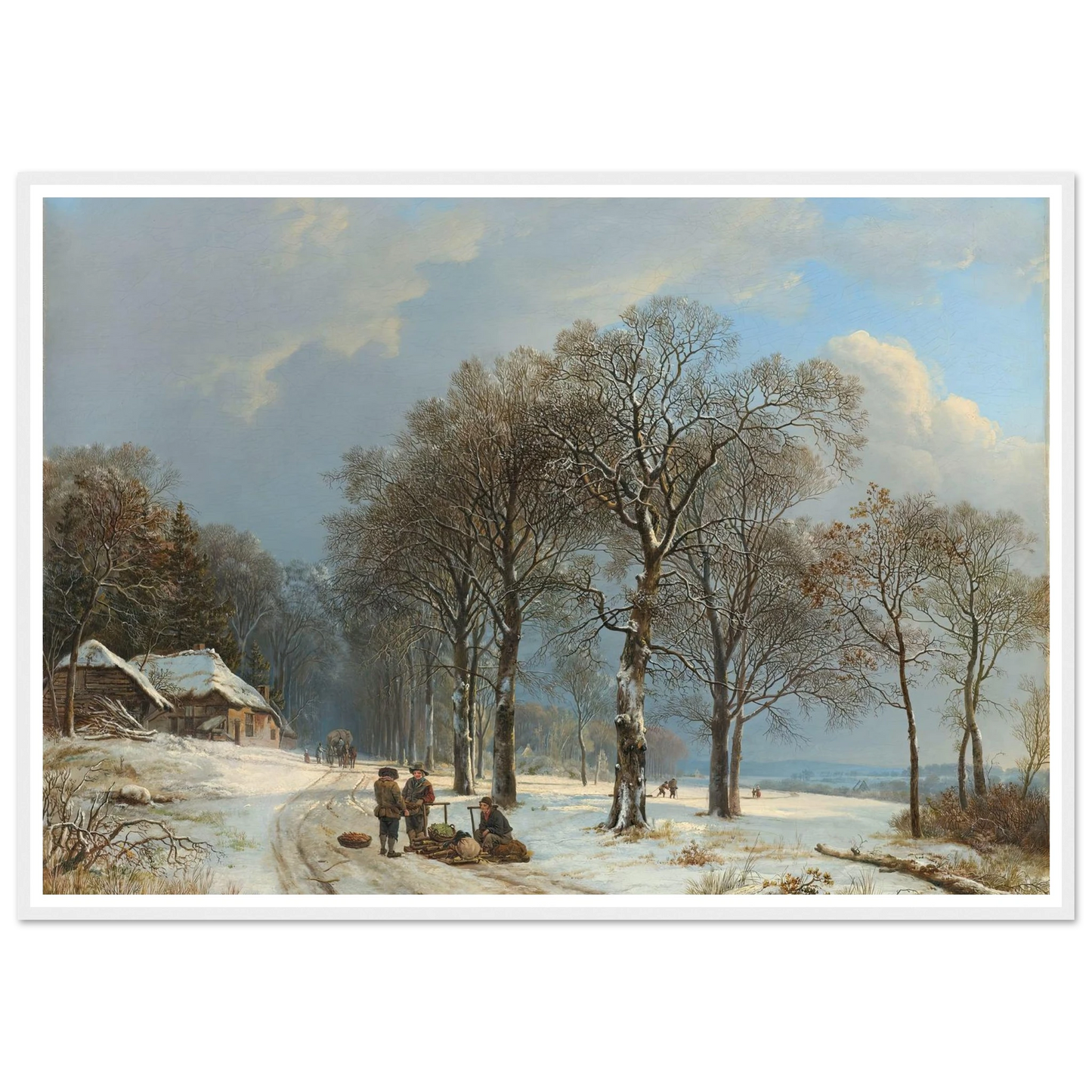 Winter Landscape (1835 - 1838) Art Print | Barend Cornelis Koekkoek-Quipham Collections