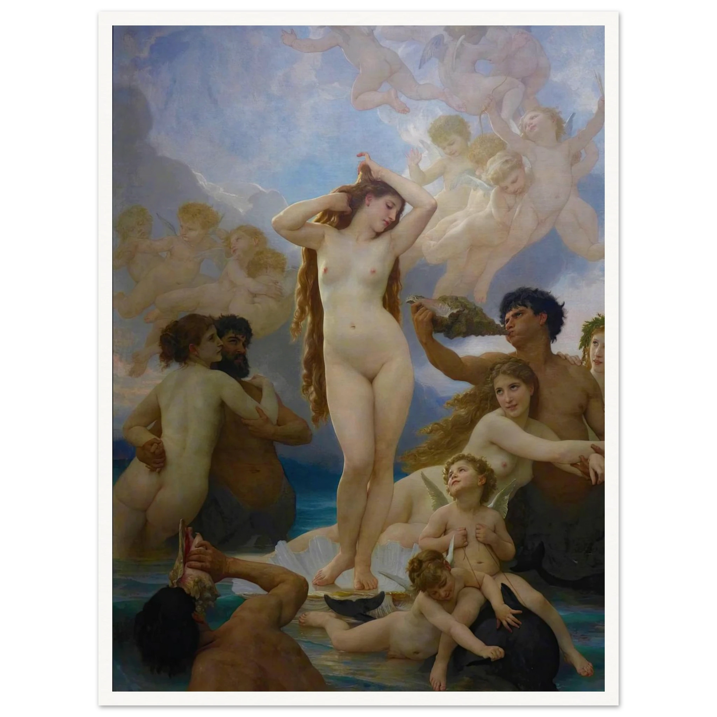 The Birth of Vénus (1879) Art Print | William Bouguereau-Quipham Collections