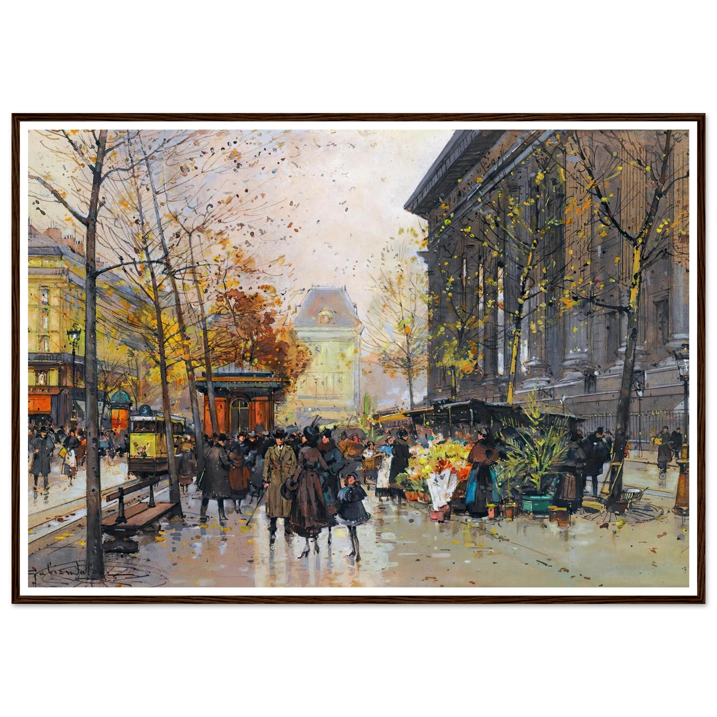 Le Marché Aux Fleurs, La Madeleine Art Print | Eugene Galien Laloue-Quipham Collections