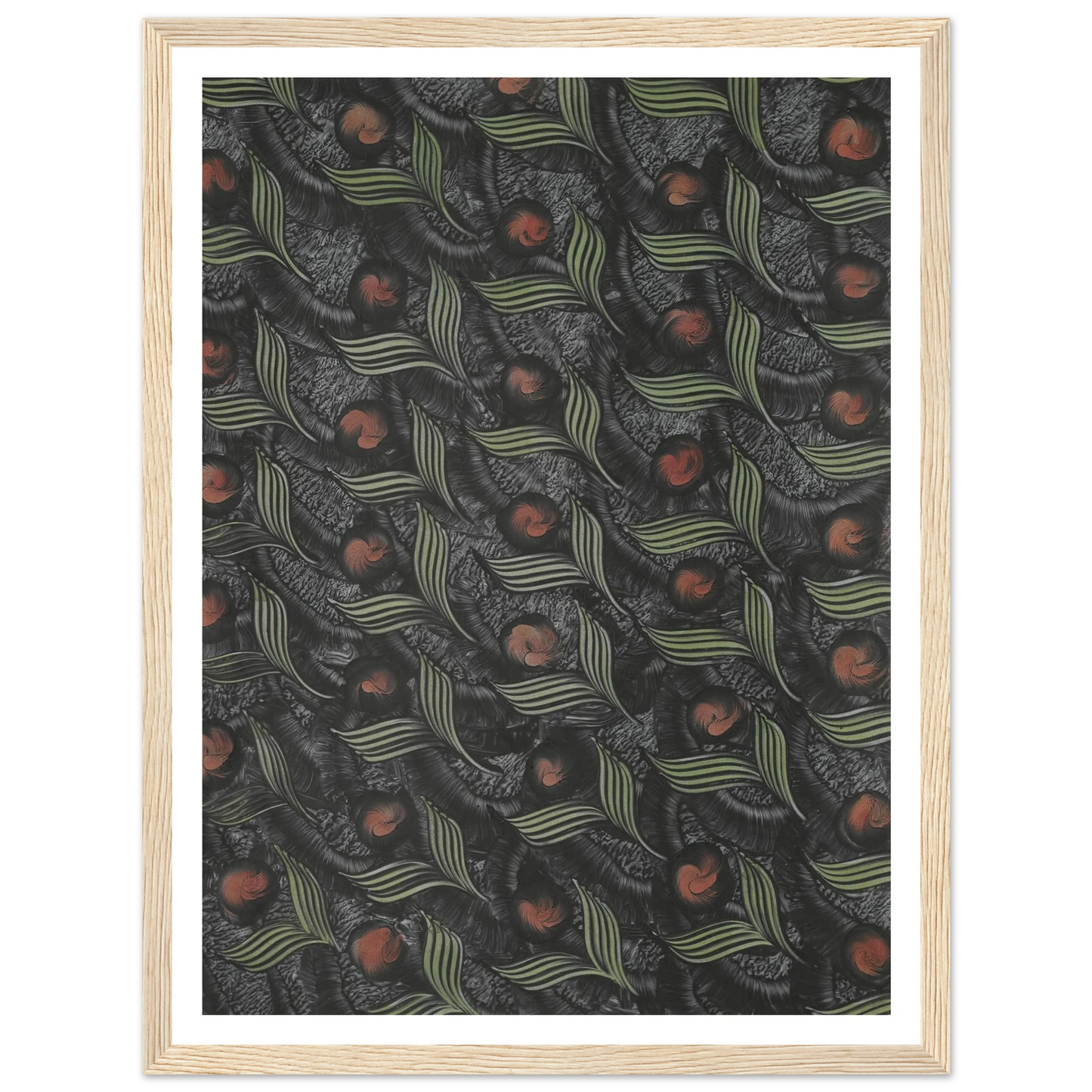 Kleisterpapier (mit Pfauenfedermotiven) (1890 - 1910) Art Print | Anker Kyster-Quipham Collections