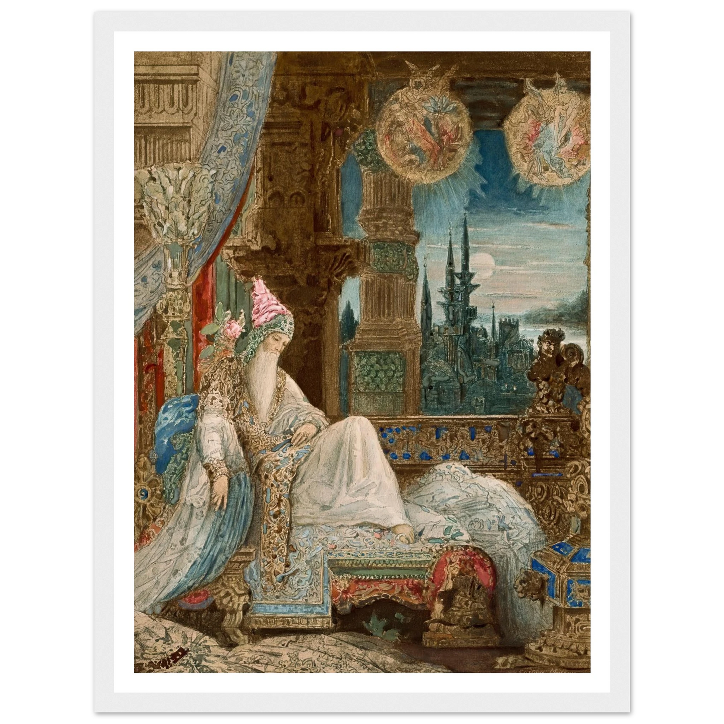 Le songe d’un habitant du Mogol (circa 1881) Art Print | Gustave Moreau-Quipham Collections