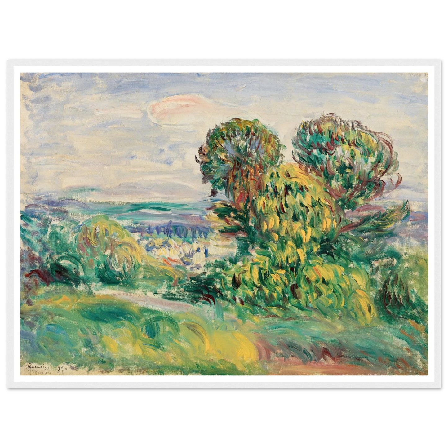 Landscape (1890) Art Print | Pierre Auguste Renoir-Quipham Collections