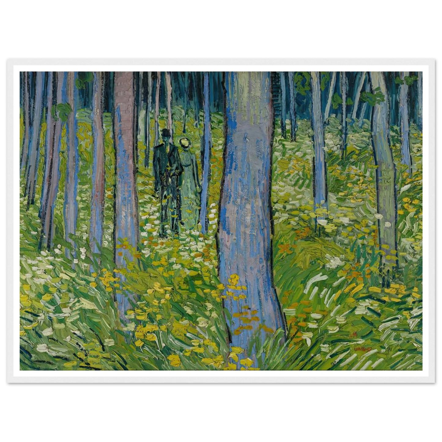 Undergrowth with two Figures (1890) Art Print | Vincent van Gogh-Quipham Collections