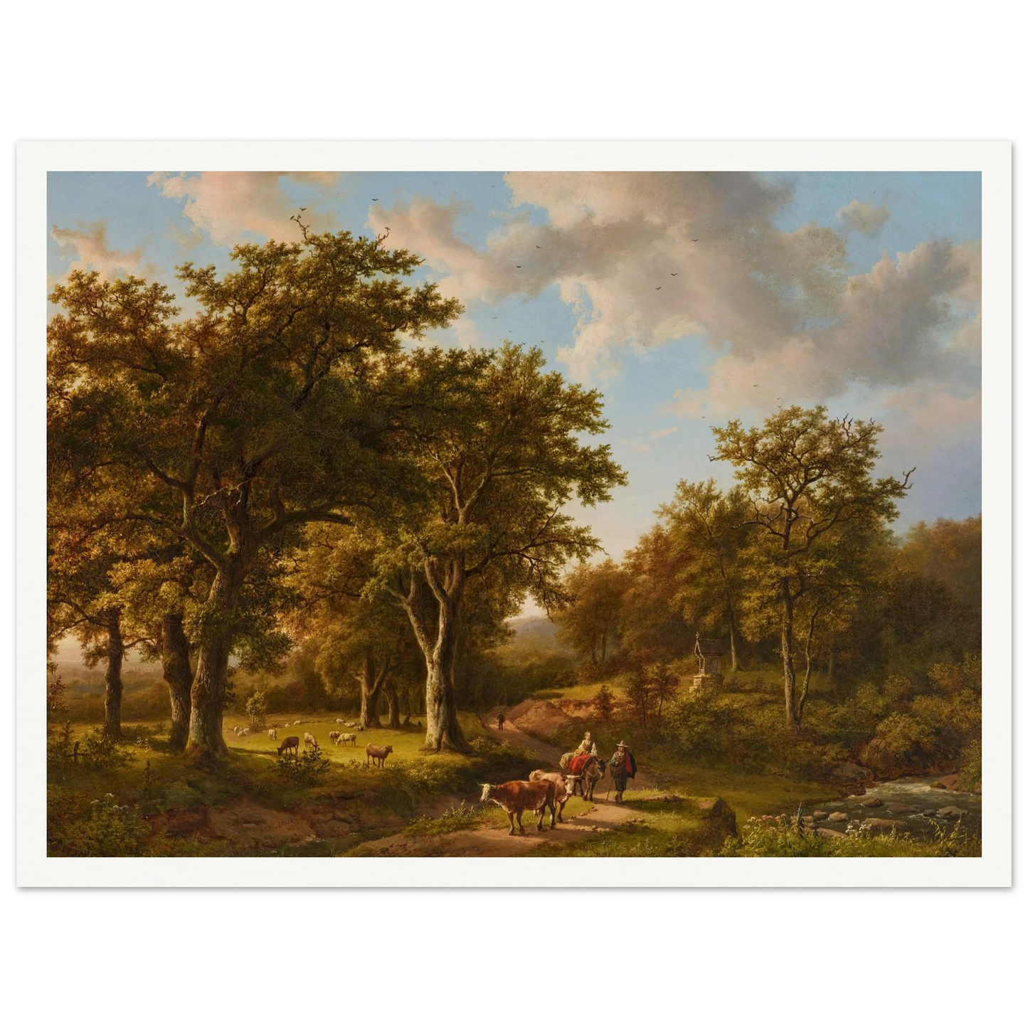 Waldlandschaft mit Hirten und Vieh Art Print | Barend Cornelis Koekkoek-Quipham Collections