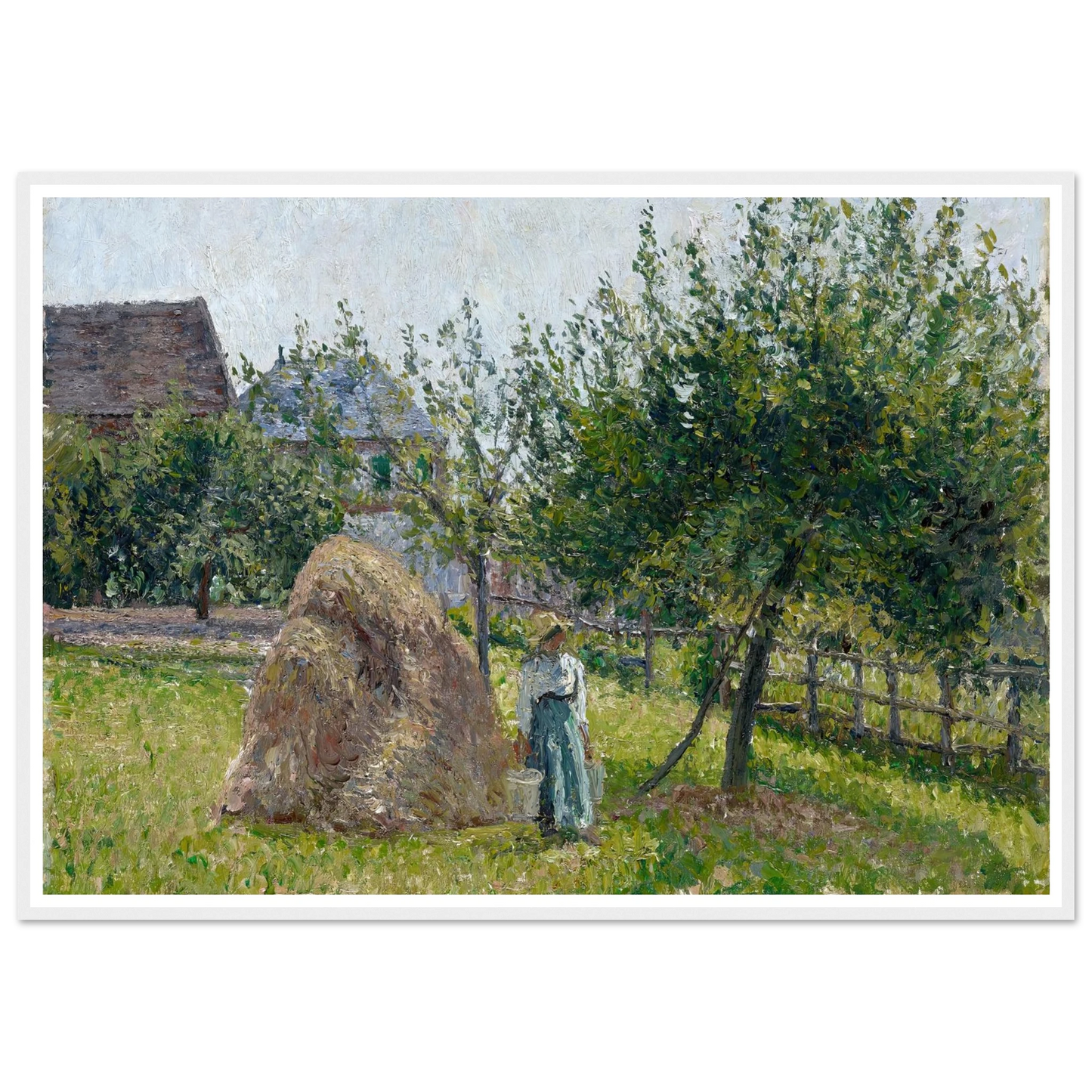 Apple Trees in Eragny, Sunny Morning (1903) Art Print | Camille Pissarro-Quipham Collections