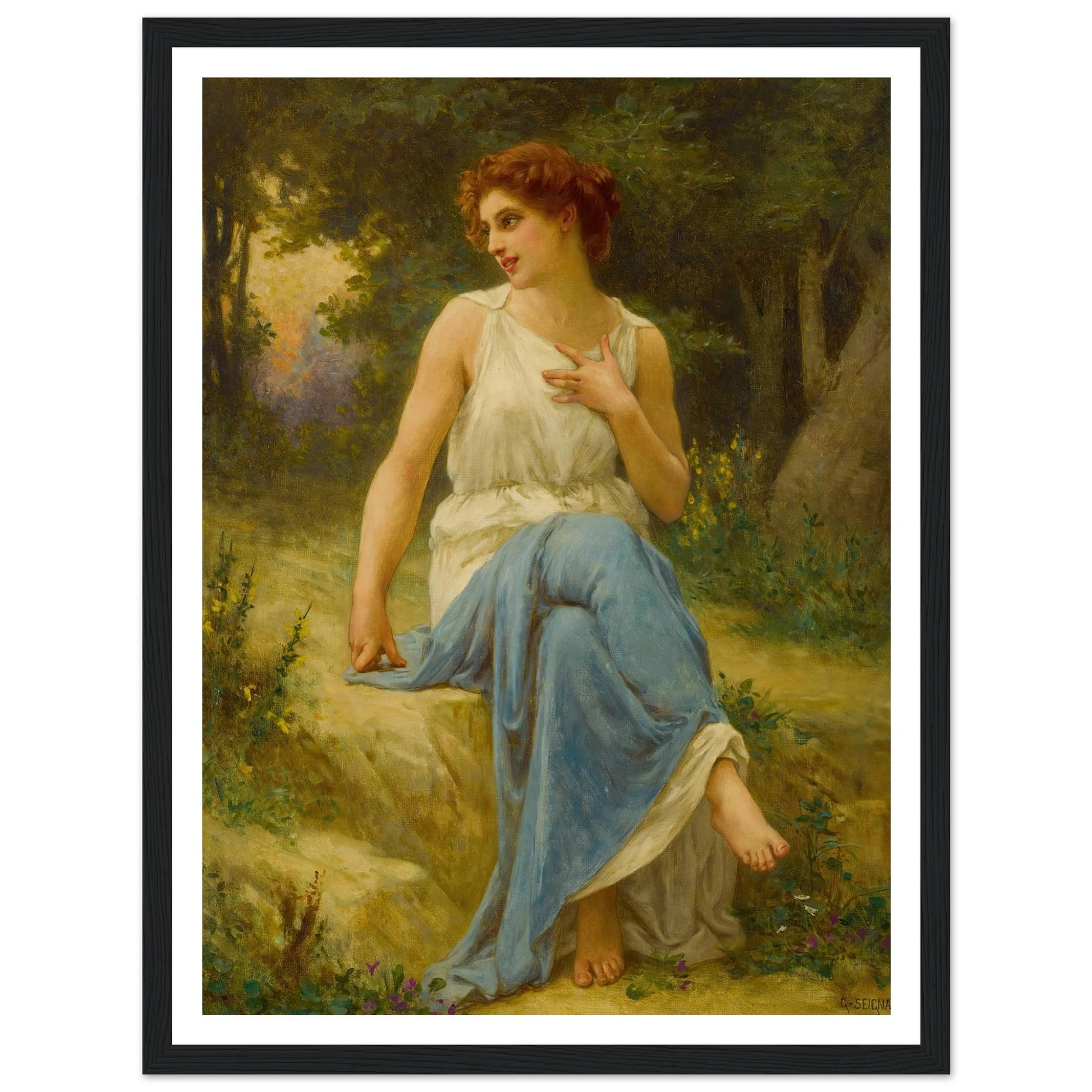 Portrait Of A Seated Woman Art Print | Guillaume Seignac-Quipham Collections