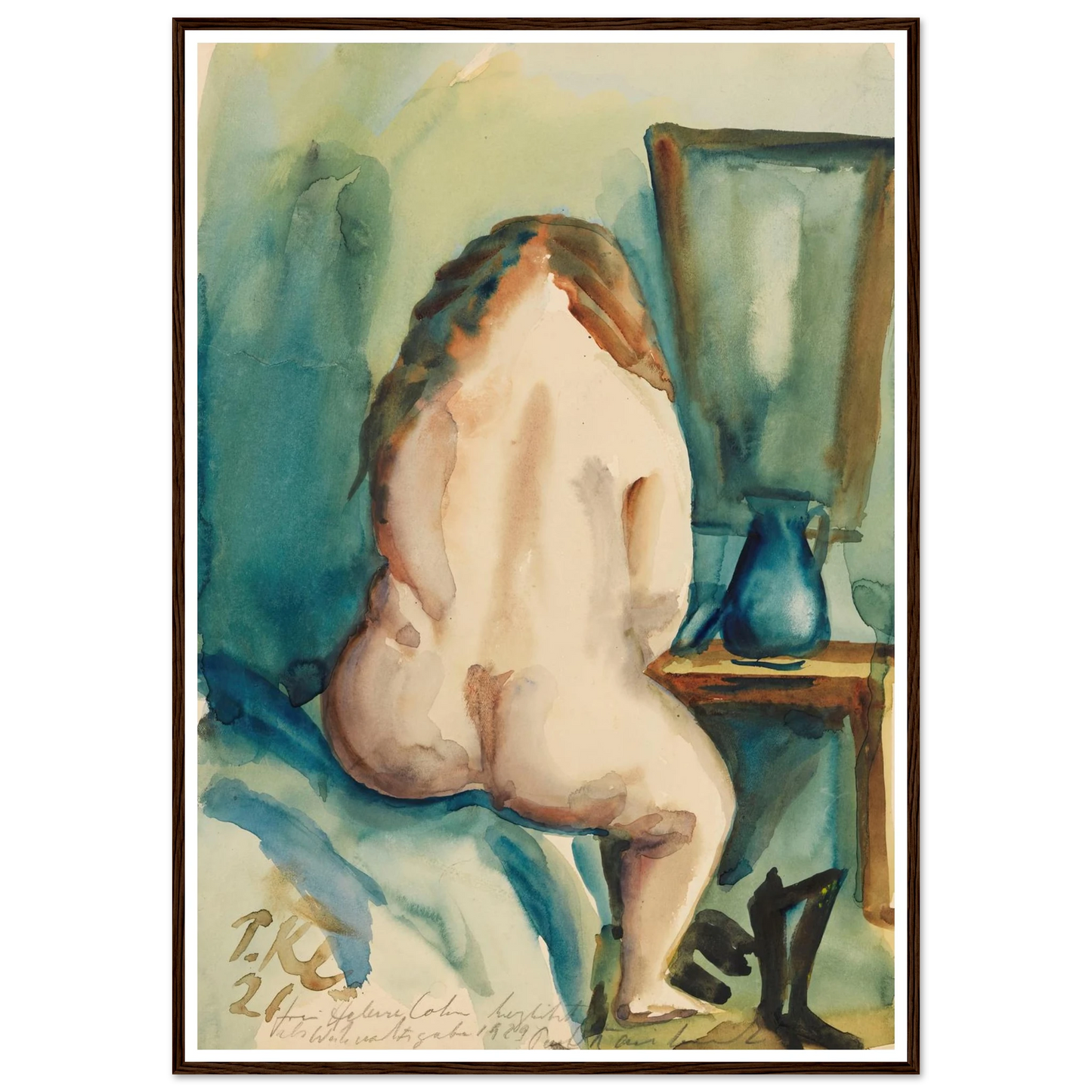 Interieur mit weiblichem Rückenakt (1921) Art Print | Paul Kleinschmidt-Quipham Collections