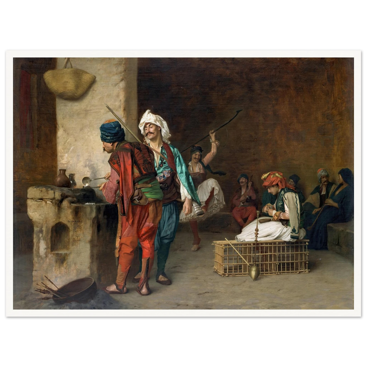 Cafe House-Cairo (Casting Bullets) (1884 or earlier) Art Print | Jean Leon Gerome-Quipham Collections