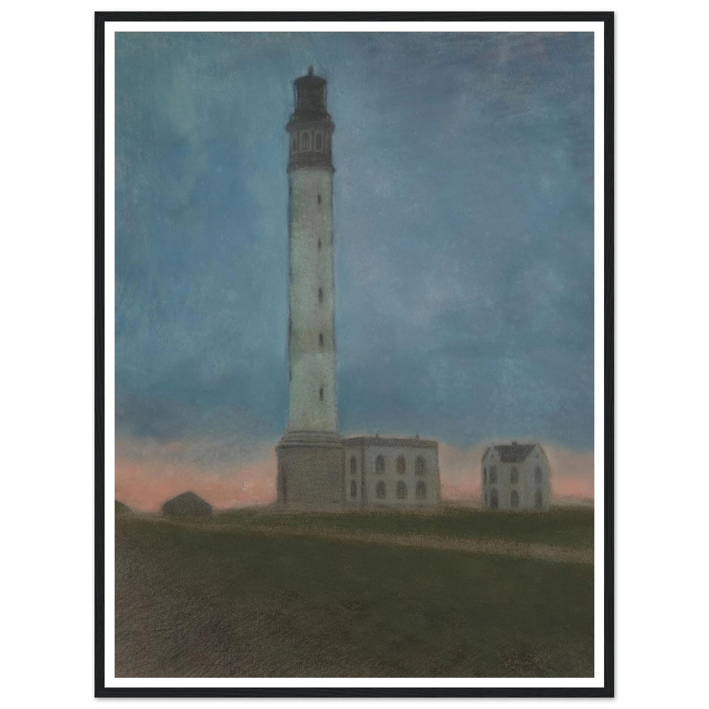 De vuurtoren van Oostende bij zonsopgang (1909) Art Print | Leon Spilliaert-Quipham Collections
