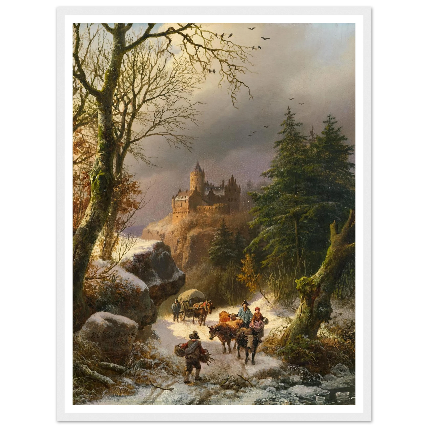 The Winter (1854) Art Print | Barend Cornelis Koekkoek-Quipham Collections