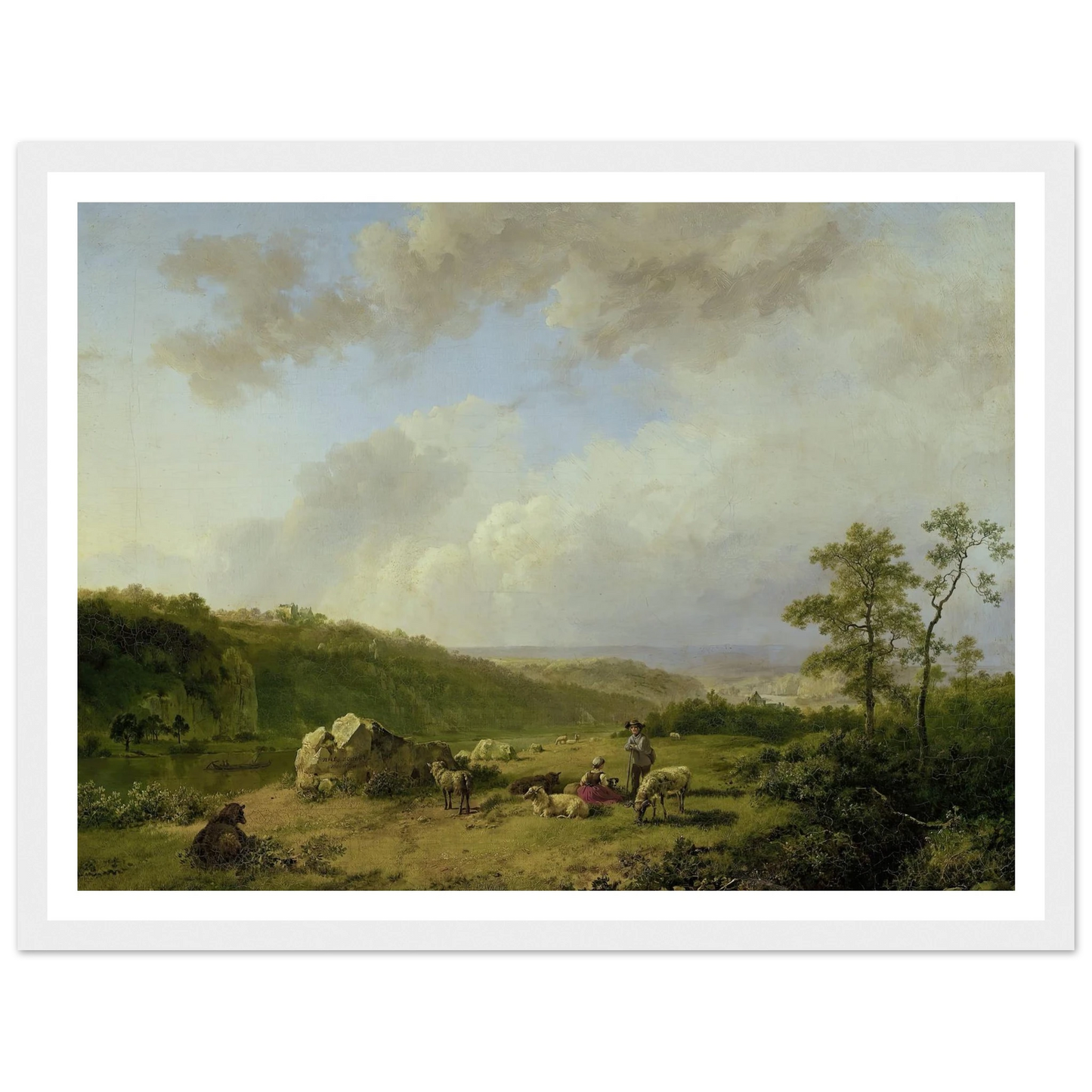 Landscape with a Rainstorm Threatening (1825 - 1829) Art Print | Barend Cornelis Koekkoek-Quipham Collections