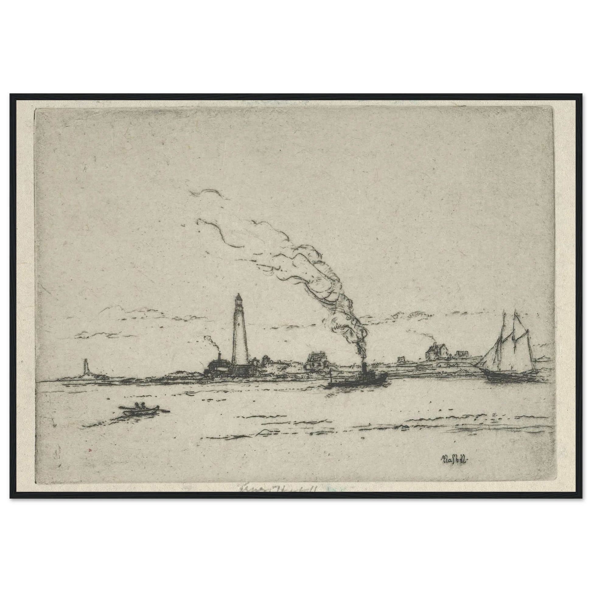 Boston Light (circa 1911) Art Print | Ernest Haskell-Quipham Collections