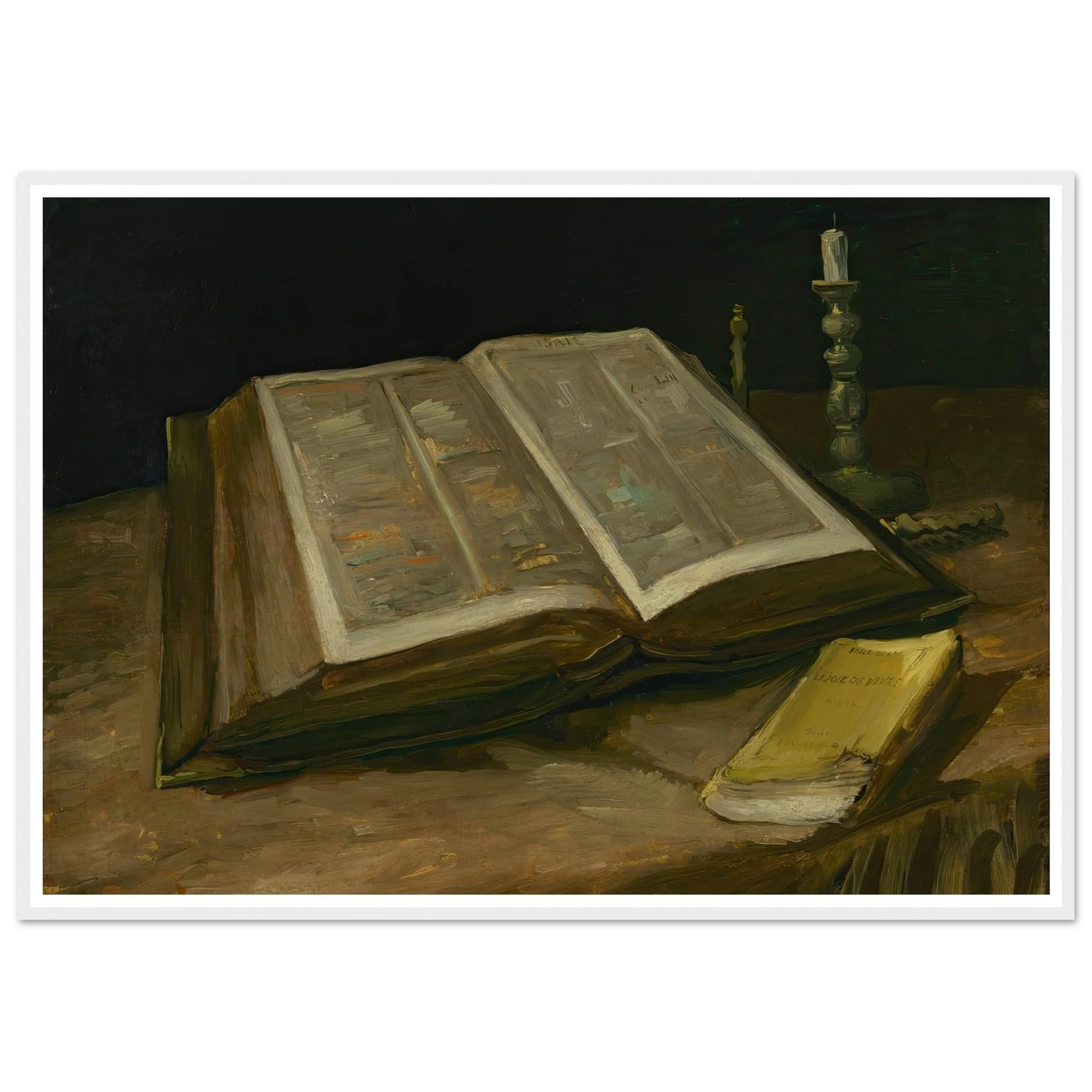 Still Life with Bible (1885) Art Print | Vincent van Gogh-Quipham Collections