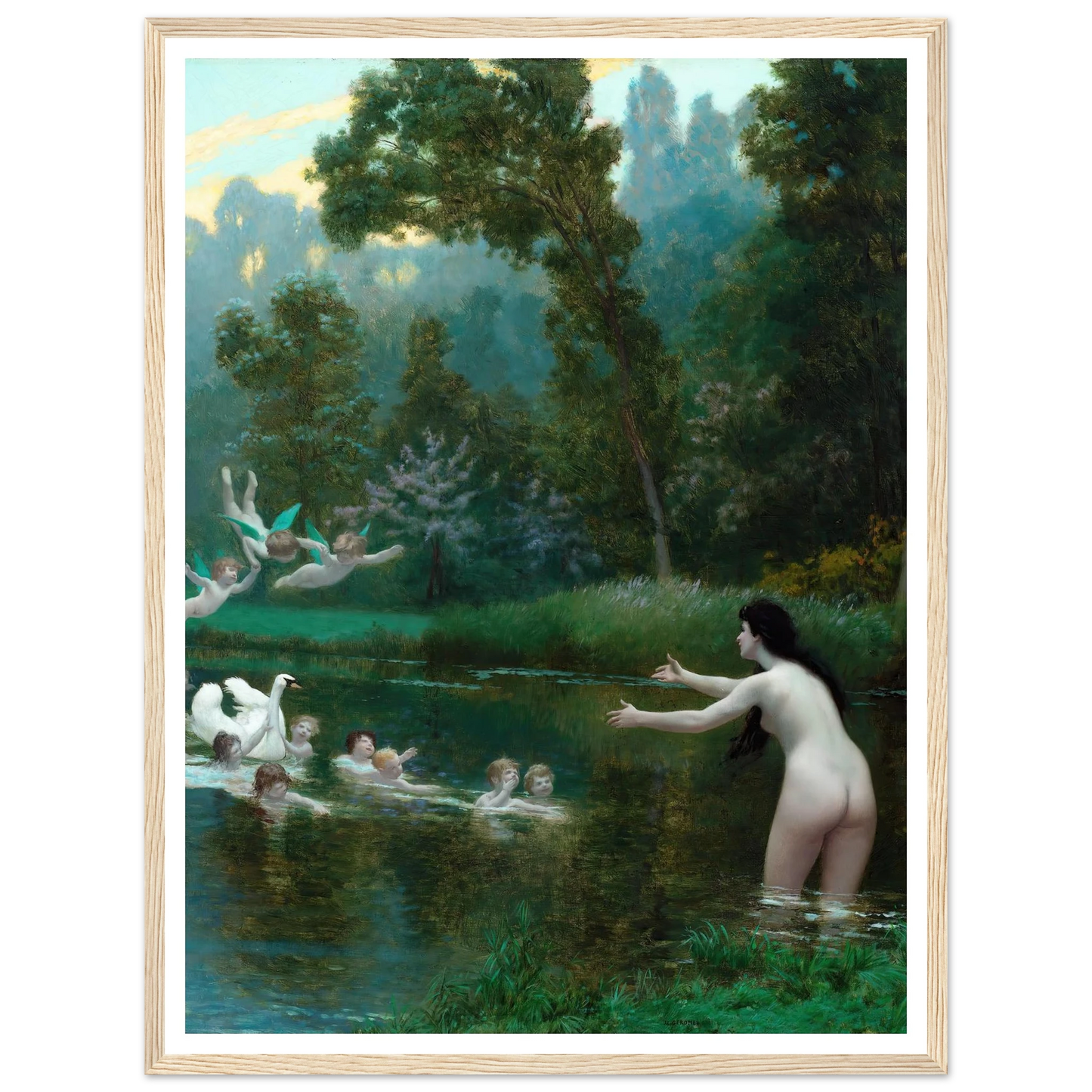 Leda And The Swan (1895) Art Print | Jean Leon Gerome-Quipham Collections