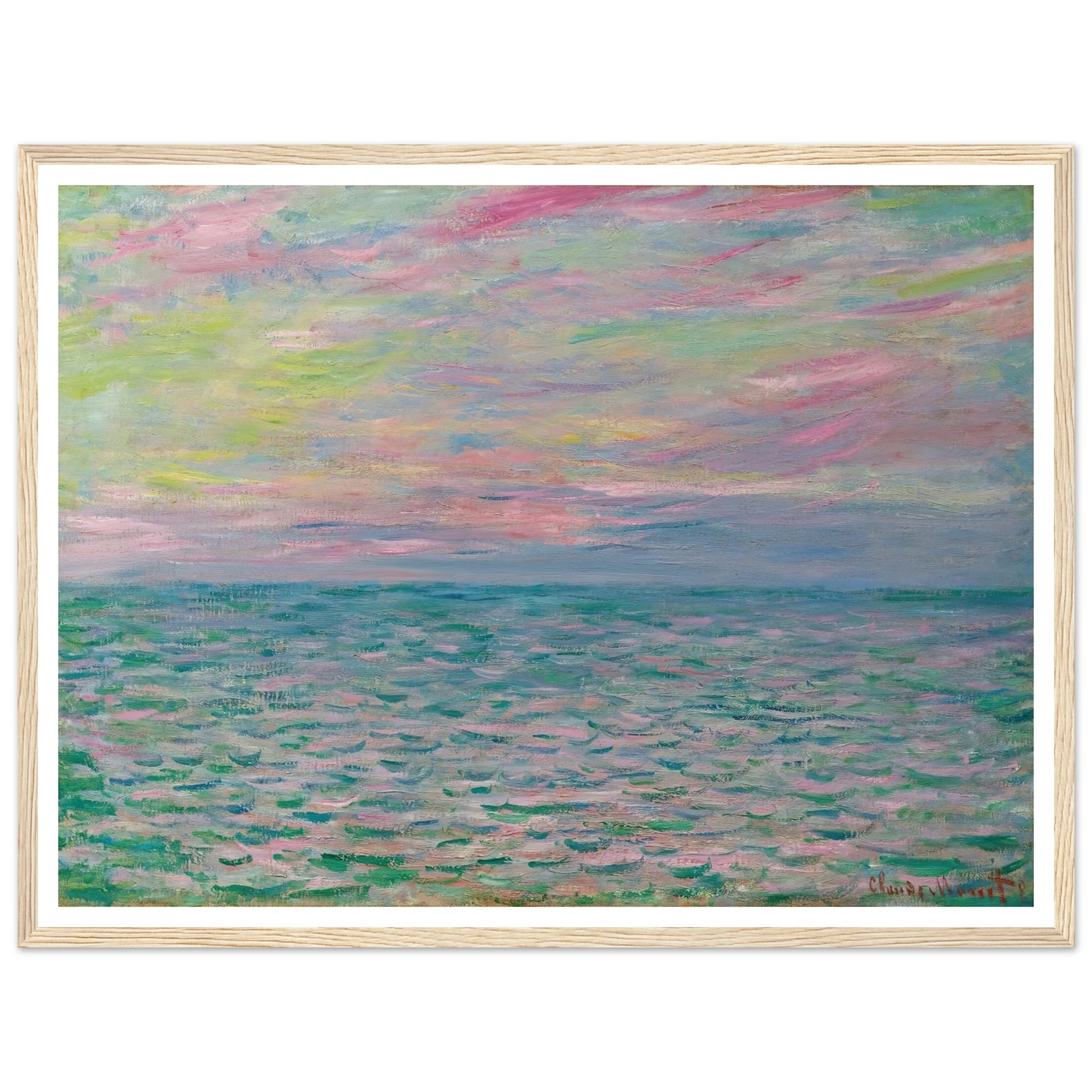 Coucher De Soleil À Pourville, Pleine Mer (1882) Art Print | Claude Monet-Quipham Collections