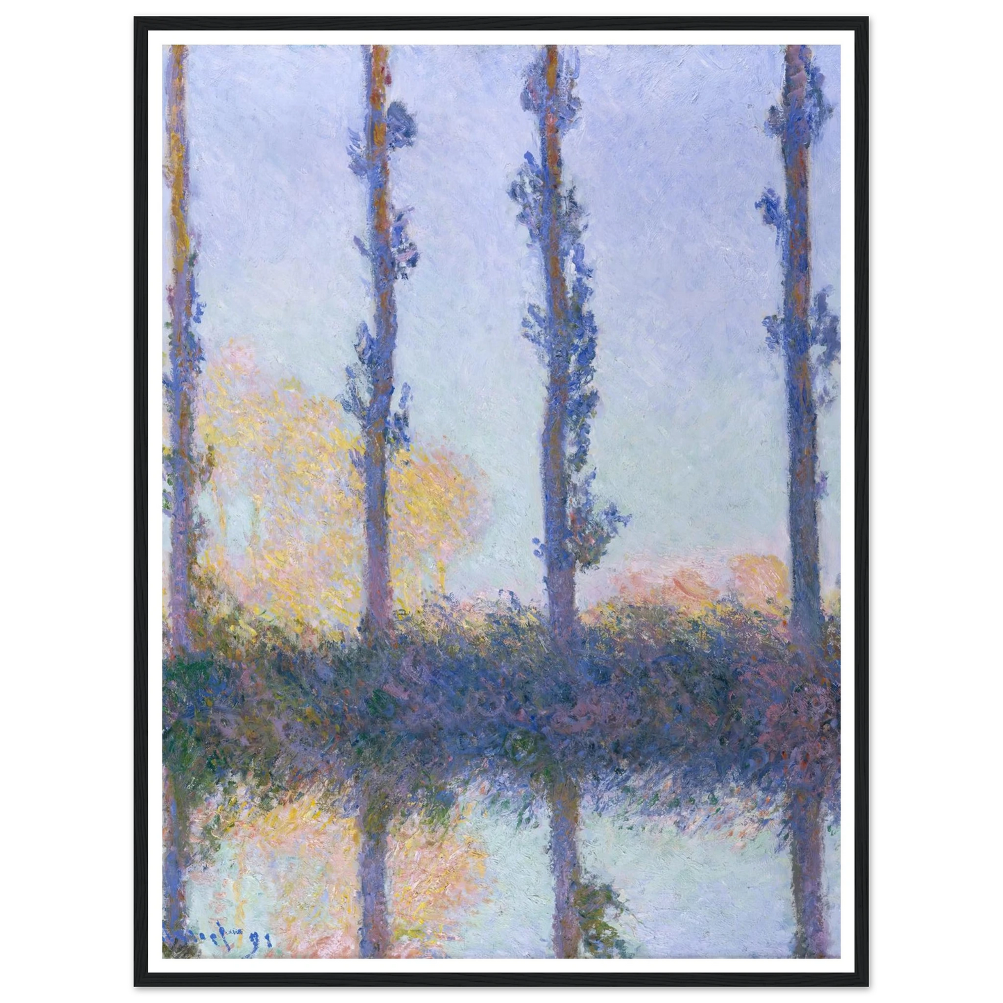 The Four Trees (1891) Art Print | Claude Monet-Quipham Collections