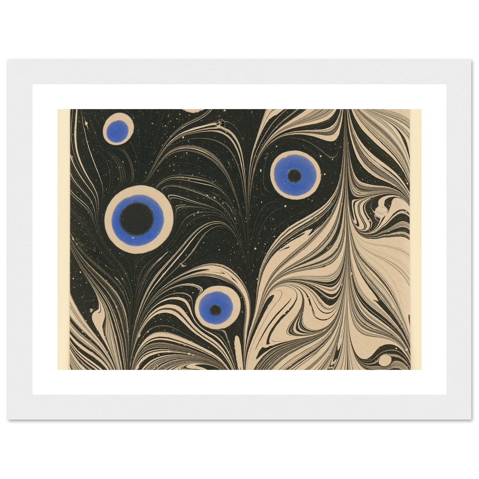 Marmorpapier (Pfauenfederornament) (1903 - 1907) Art Print | Josef Hoffmann-Quipham Collections